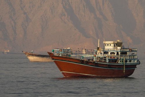 Vessels at the Strait of Hormuz, as seen from Musandam, Oman, June 14, 2026. REUTERS/Stringer