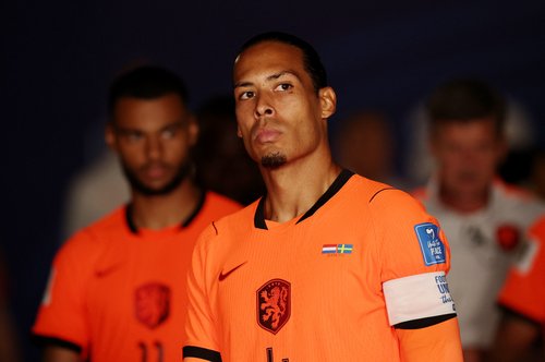 Soccer Football - FIFA World Cup 2026 - Group F - Netherlands v Sweden - Houston Stadium, Houston, Texas, U.S. - June 20, 2026 Netherlands' Virgil van Dijk comes out for the second half REUTERS/Phil Noble