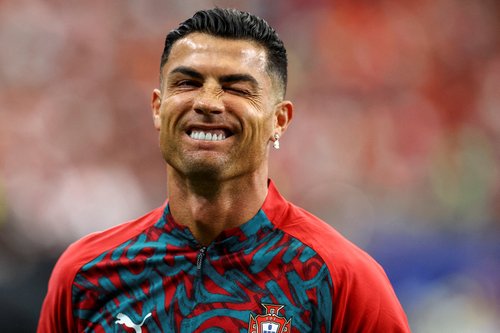 Soccer Football - FIFA World Cup 2026 - Group K - Portugal v DR Congo - Houston Stadium, Houston, Texas, U.S. - June 17, 2026 Portugal's Cristiano Ronaldo winks during the warm up before the match REUTERS/Phil Noble TPX IMAGES OF THE DAY