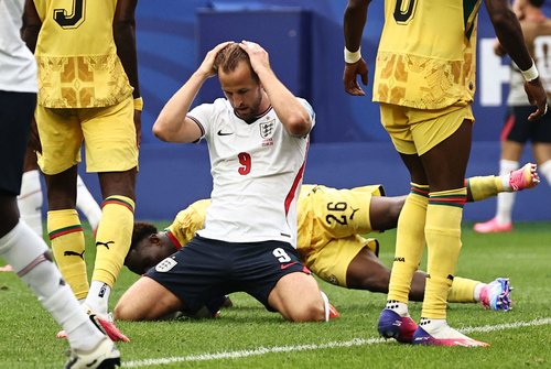 Soccer - FIFA World Cup 2026 - Group L - England v Ghana - Boston Stadium, Foxborough, Massachusetts, U.S. - June 23, 2026 England's Harry Kane reacts after he misses a chance to score IMAGN IMAGES via Reuters/Winslow Townson