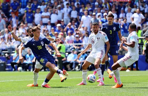 Soccer Football - FIFA World Cup 2026 - Group B - Bosnia and Herzegovina v Qatar - Seattle Stadium, Seattle, Washington, U.S. - June 24, 2026 Bosnia and Herzegovina's Ermin Mahmic scores their third goal IMAGN IMAGES via Reuters/Blake Dahlin