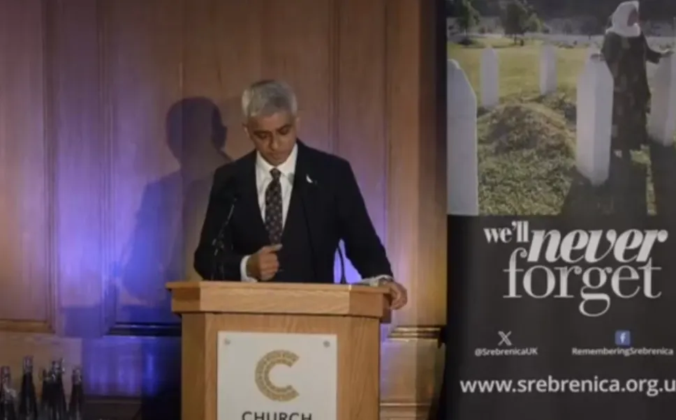 Gradonačelnik Londona Sadiq Khan: Srebrenica nas uči šta se dešava kada se mržnji ne stane u kraj, priča Munire Subašić mi daje nadu