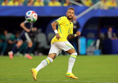 Soccer Football - FIFA World Cup 2026 - Group C - Scotland v Brazil - Miami Stadium, Miami Gardens, Florida, U.S. - June 24, 2026 Brazil's Neymar Jr. in action IMAGN IMAGES via Reuters/Sam Navarro