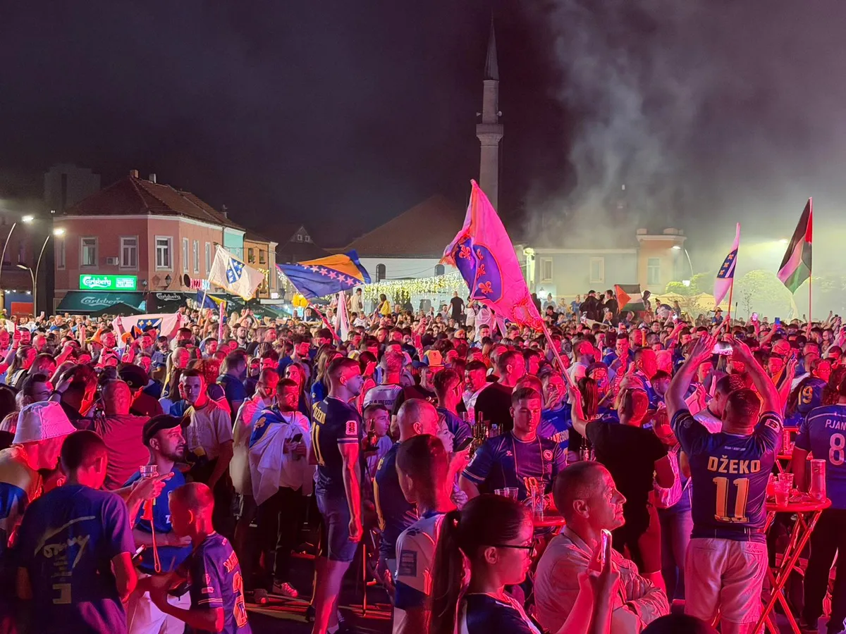 Bosnia stays awake for the Dragons: Fans fill streets across the country in night of World Cup euphoria