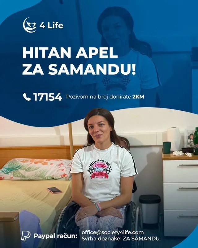Hitan apel: Samanda iz Cazina prikuplja sredstva za liječenje koje bi joj moglo vratiti nadu