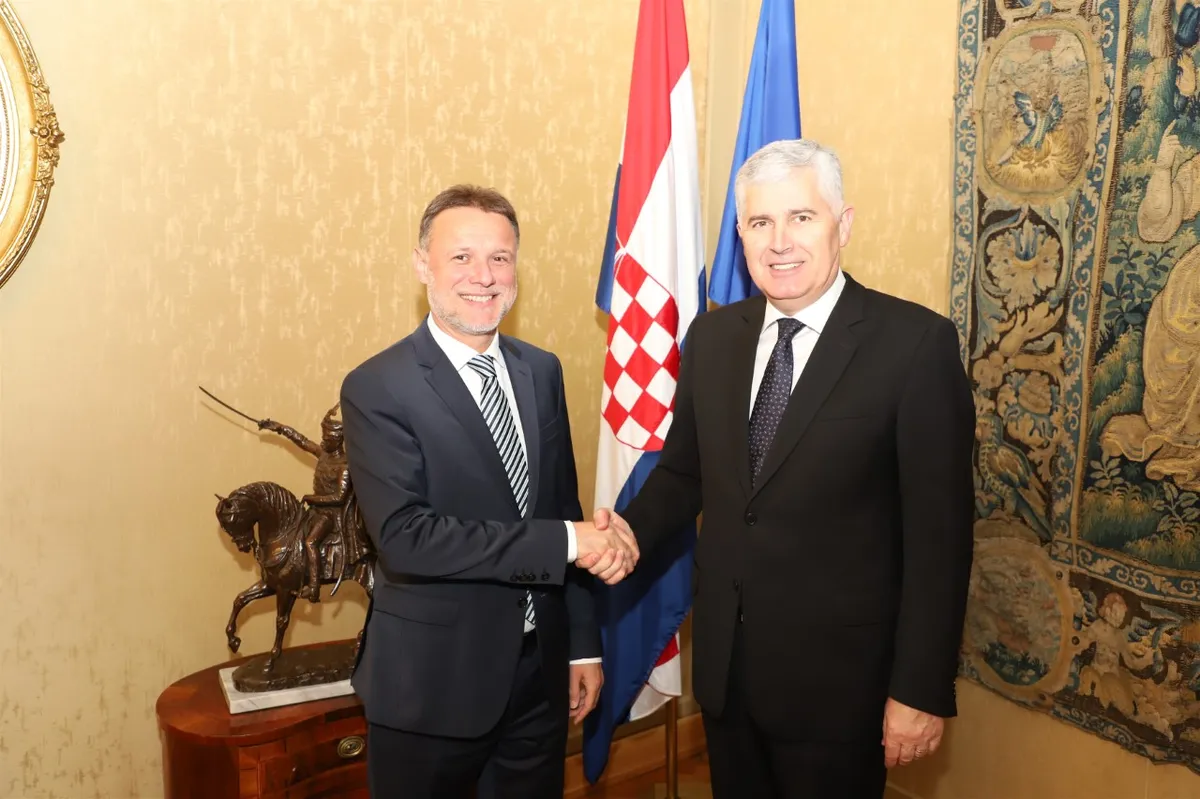 Jandrokovic, Covic visit Krk LNG terminal, discuss energy cooperation