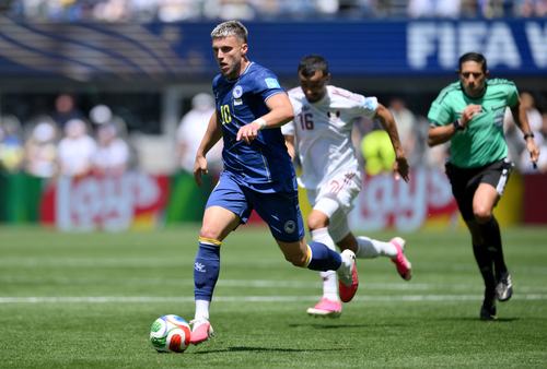 Soccer Football - FIFA World Cup 2026 - Group B - Bosnia and Herzegovina v Qatar - Seattle Stadium, Seattle, Washington, U.S. - June 24, 2026 Bosnia and Herzegovina's Ermedin Demirovic in action IMAGN IMAGES via Reuters/Steven Bisig