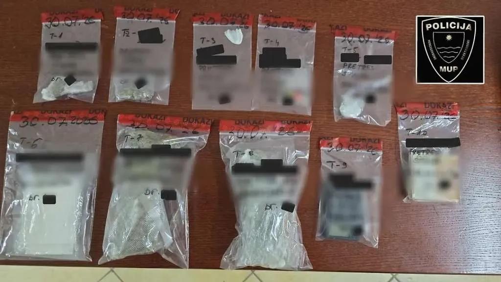 Policija u stanu u Mostaru pronašla razne vrste droga, uhapšen 39-godišnjak