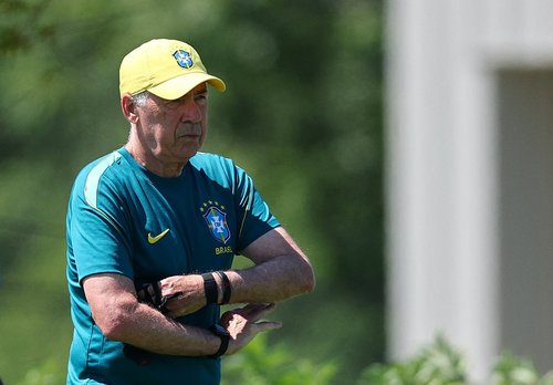 Soccer Football - FIFA World Cup 2026 - Brazil Training - Columbia Park Training Facility, Morristown, New Jersey, U.S. - July 4, 2026 Brazil coach Carlo Ancelotti during training IMAGN IMAGES via Reuters/Vincent Carchietta