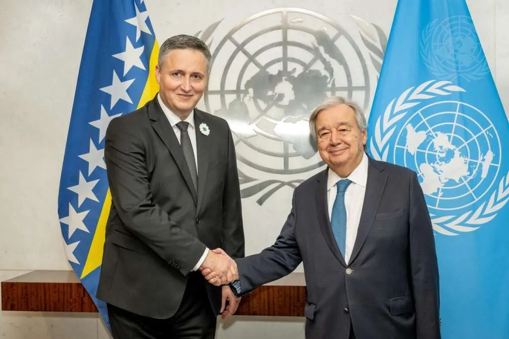 BiH Presidency Chair Becirovic meets UN Secretary-General António Guterres In New York