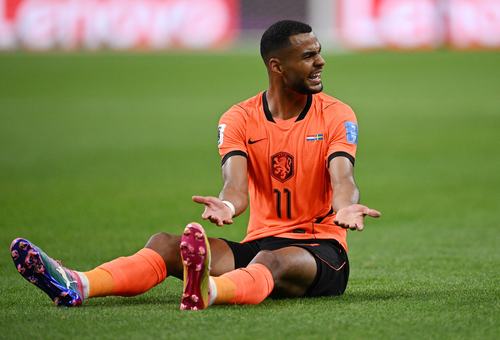 Soccer Football - FIFA World Cup 2026 - Group F - Netherlands v Sweden - Houston Stadium, Houston, Texas, U.S. - June 20, 2026 Netherlands' Cody Gakpo reacts REUTERS/Annegret Hilse