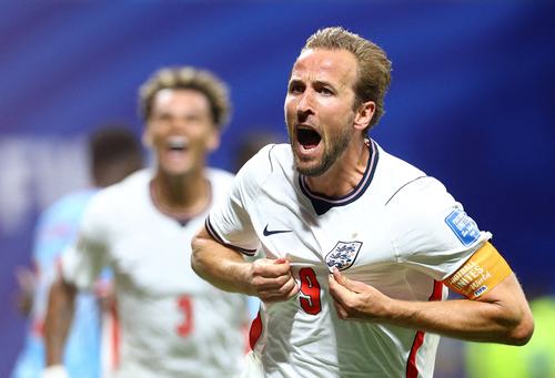 Soccer Football - FIFA World Cup 2026 - Round of 32 - England v DR Congo - Atlanta Stadium, Atlanta, Georgia, U.S. - July 1, 2026 England's Harry Kane celebrates scoring their first goal IMAGN IMAGES via Reuters/Nathan Ray Seebeck TPX IMAGES OF THE DA