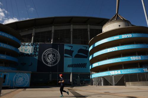 Soccer Football - General view of the Etihad Stadium, home of Manchester City football club, following Manchester City being found guilty on all but one of 115 charges over breaches of Premier League financial rules, in Manchester, Britain, September 26,