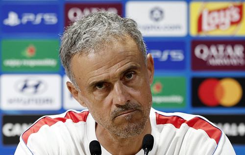 Soccer Football - UEFA Champions League - Paris St Germain Press Conference - Campus Paris St Germain, Poissy, France - September 8, 2026 Paris St Germain coach Luis Enrique during the press conference REUTERS/Benoit Tessier
