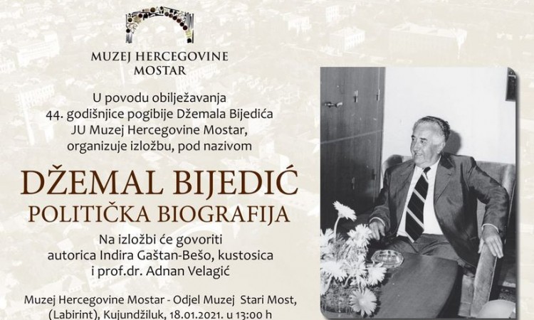 Izložba u povodu 44. godišnjice pogibije Džemala Bijedića
