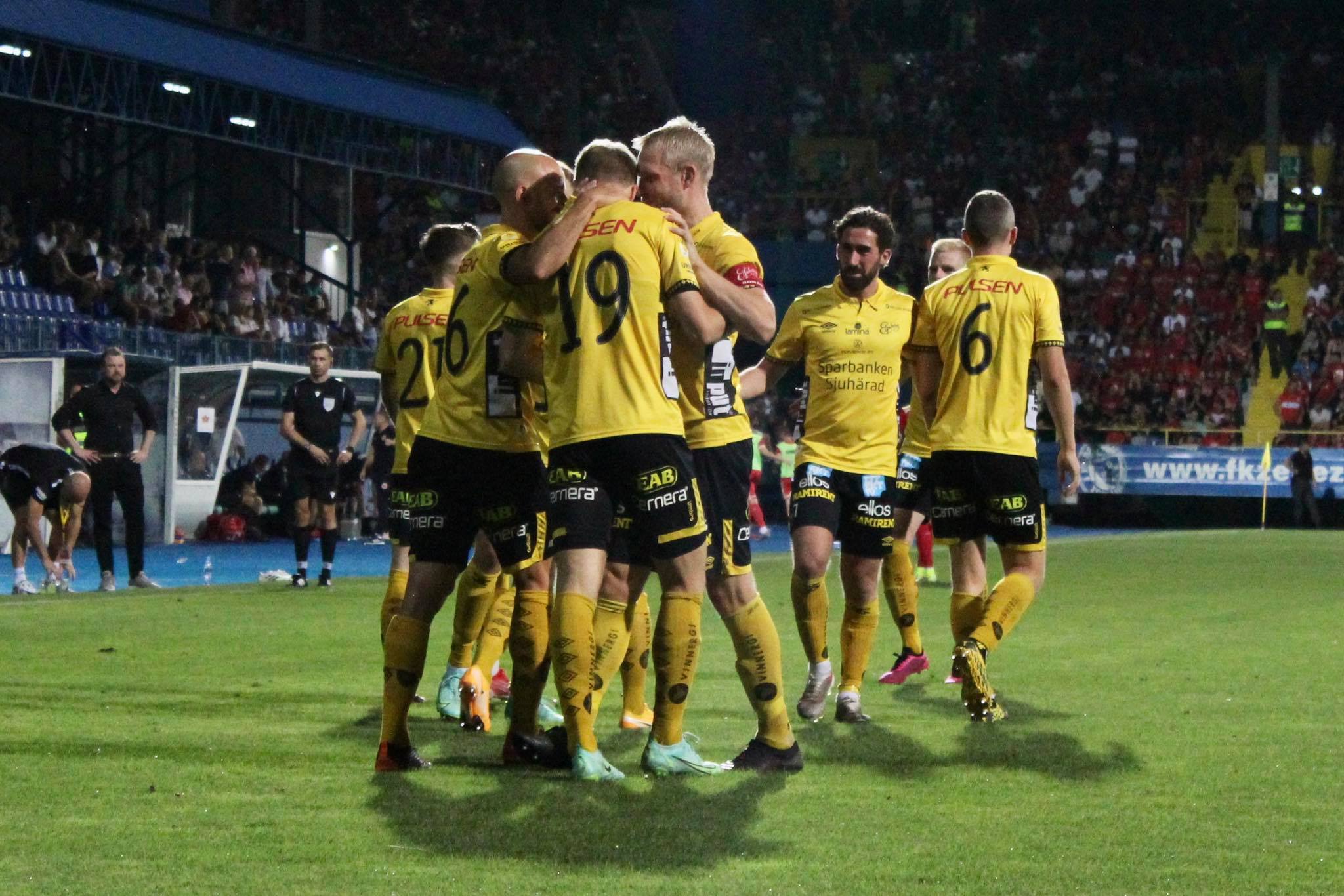 Igrači Elfsborg slave gol protiv FK Velež