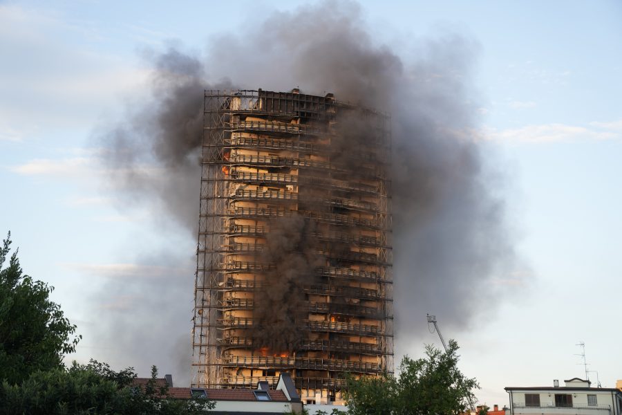 požar milano neboder