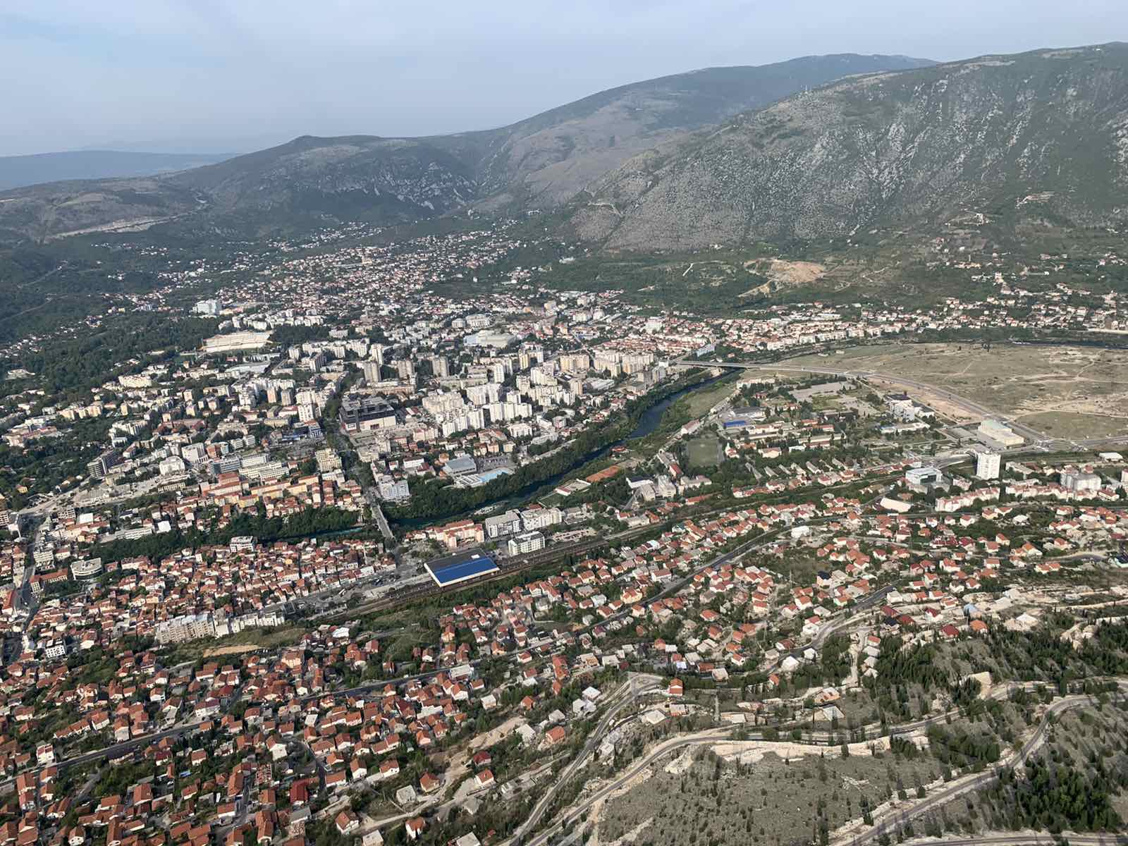 let helikopterom mostar iz zraka