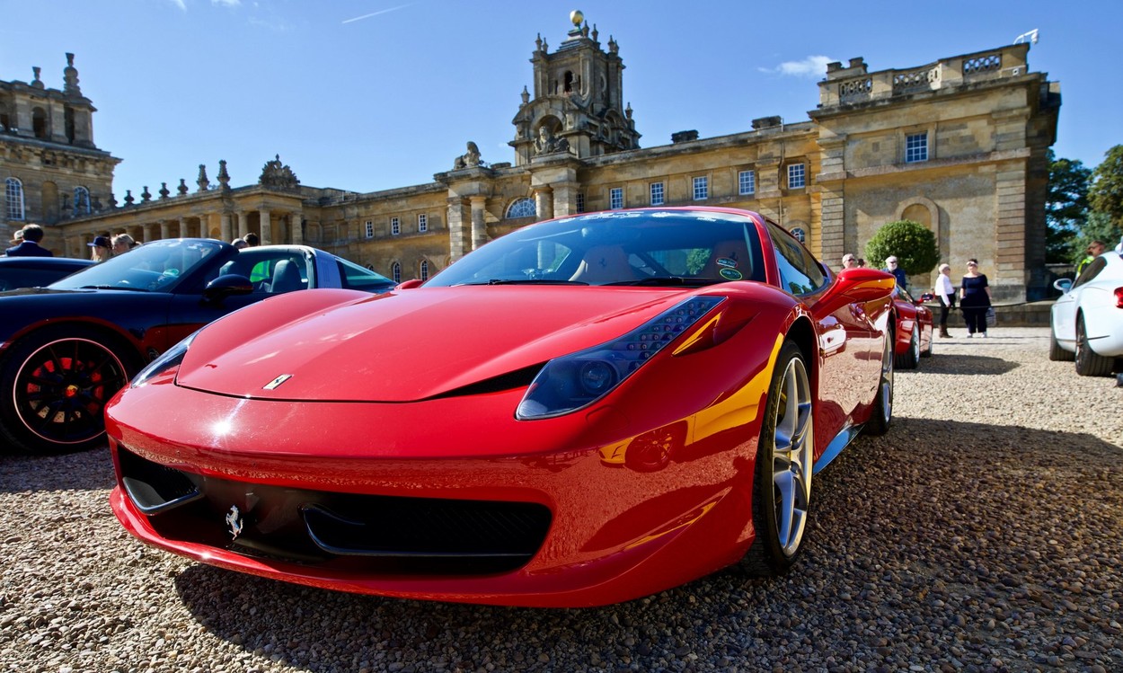 Ferrari 458 Italia (Type F142) on show at the Concours DElegance at Blenheim Palace on the 8th September 2019