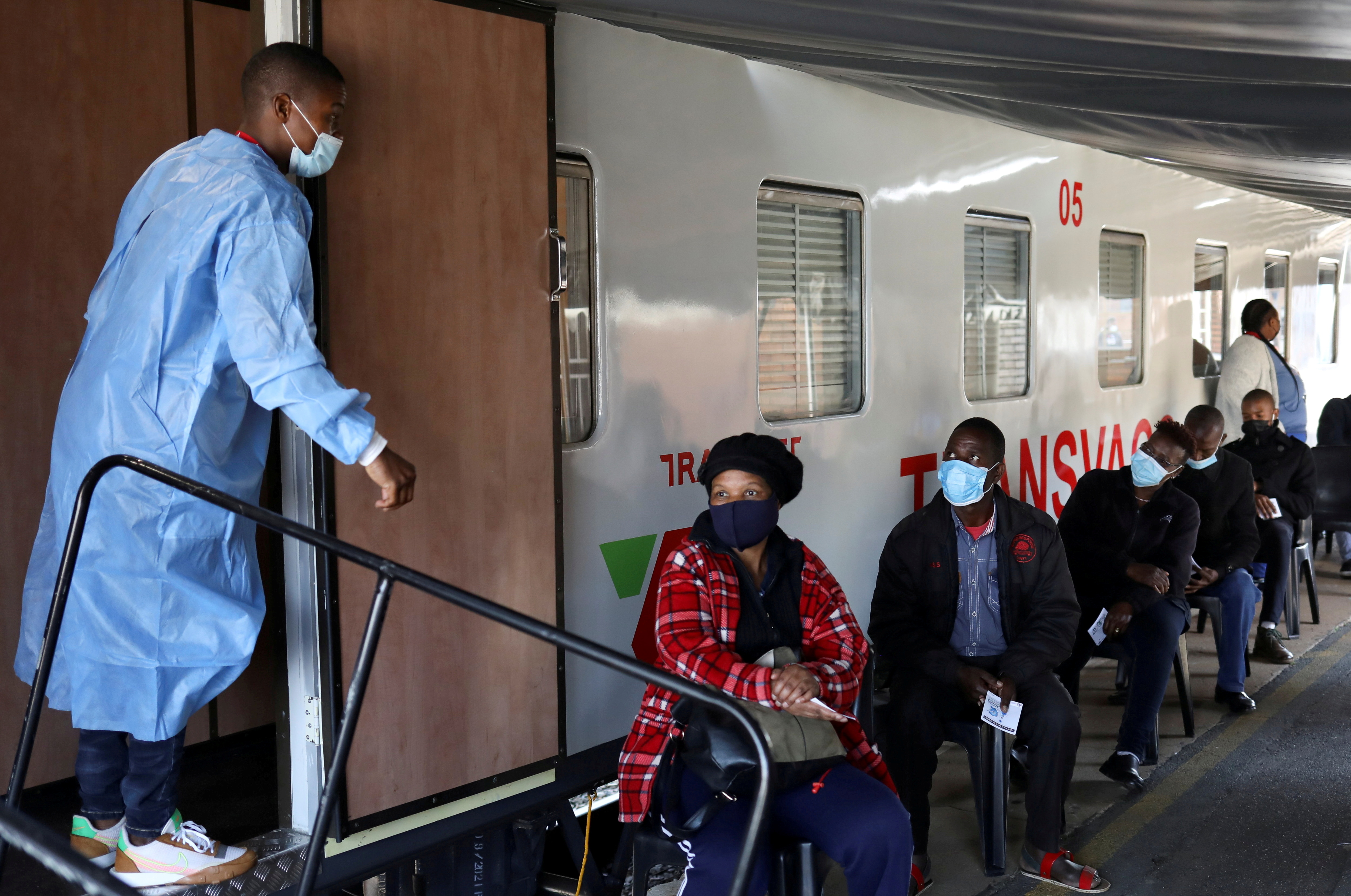 FILE PHOTO: FILE PHOTO: South Africa's vaccine train aims to boost inoculation numbers in remote areas