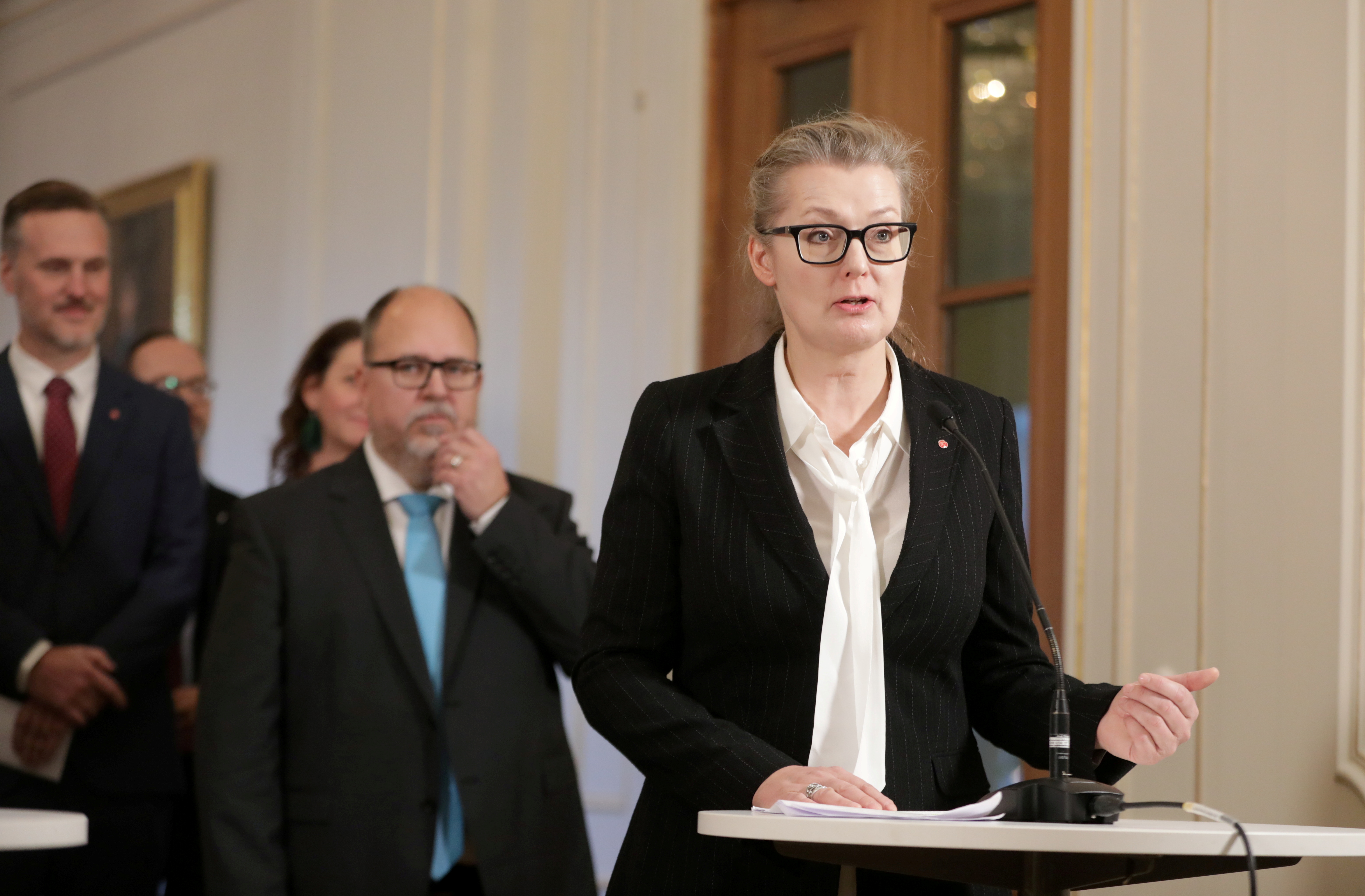 Sweden's Prime Minister Magdalena Andersson presents her new government