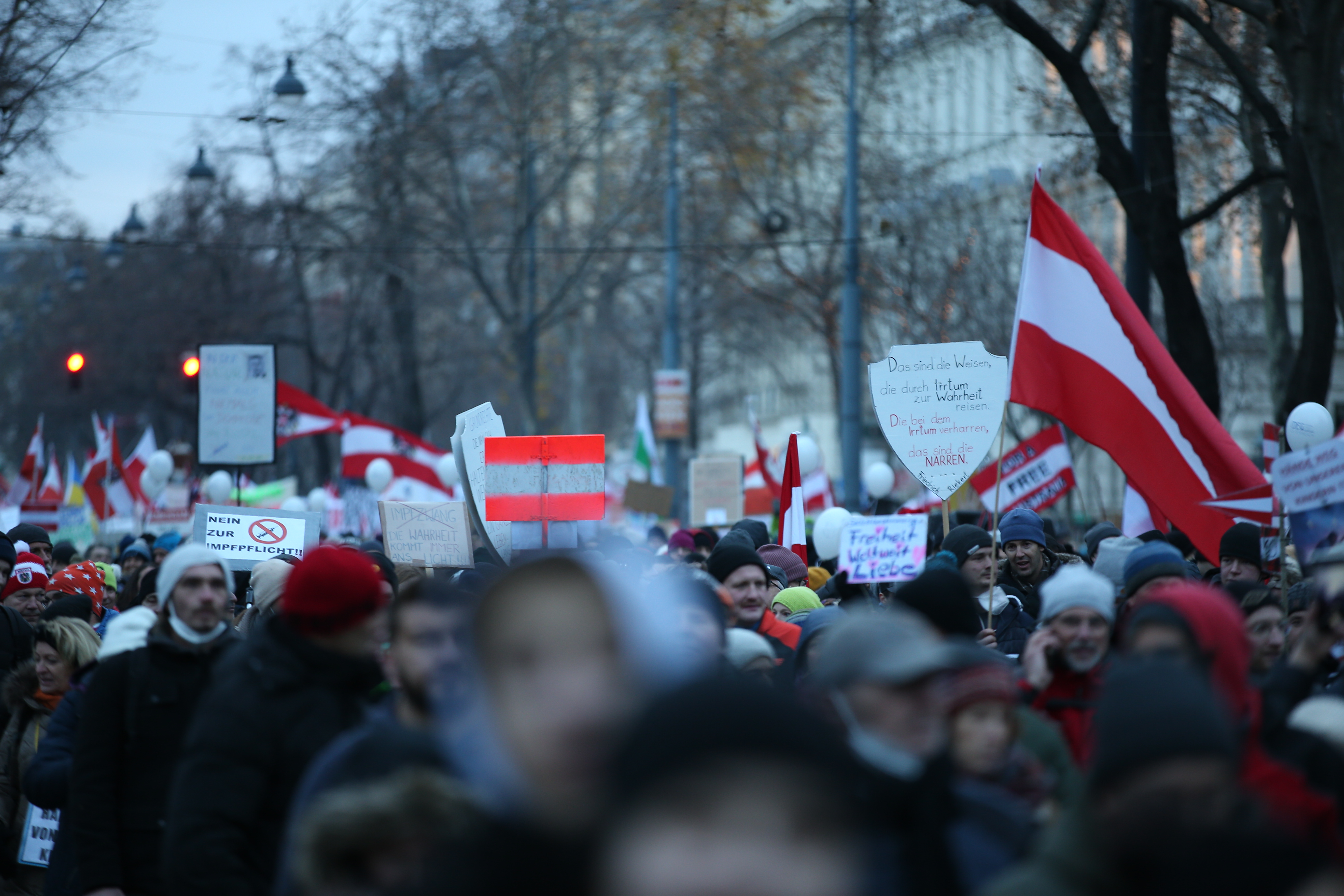 Austrija: Više od 40.000 ljudi na protestima u Beču protiv mjera COVID-19