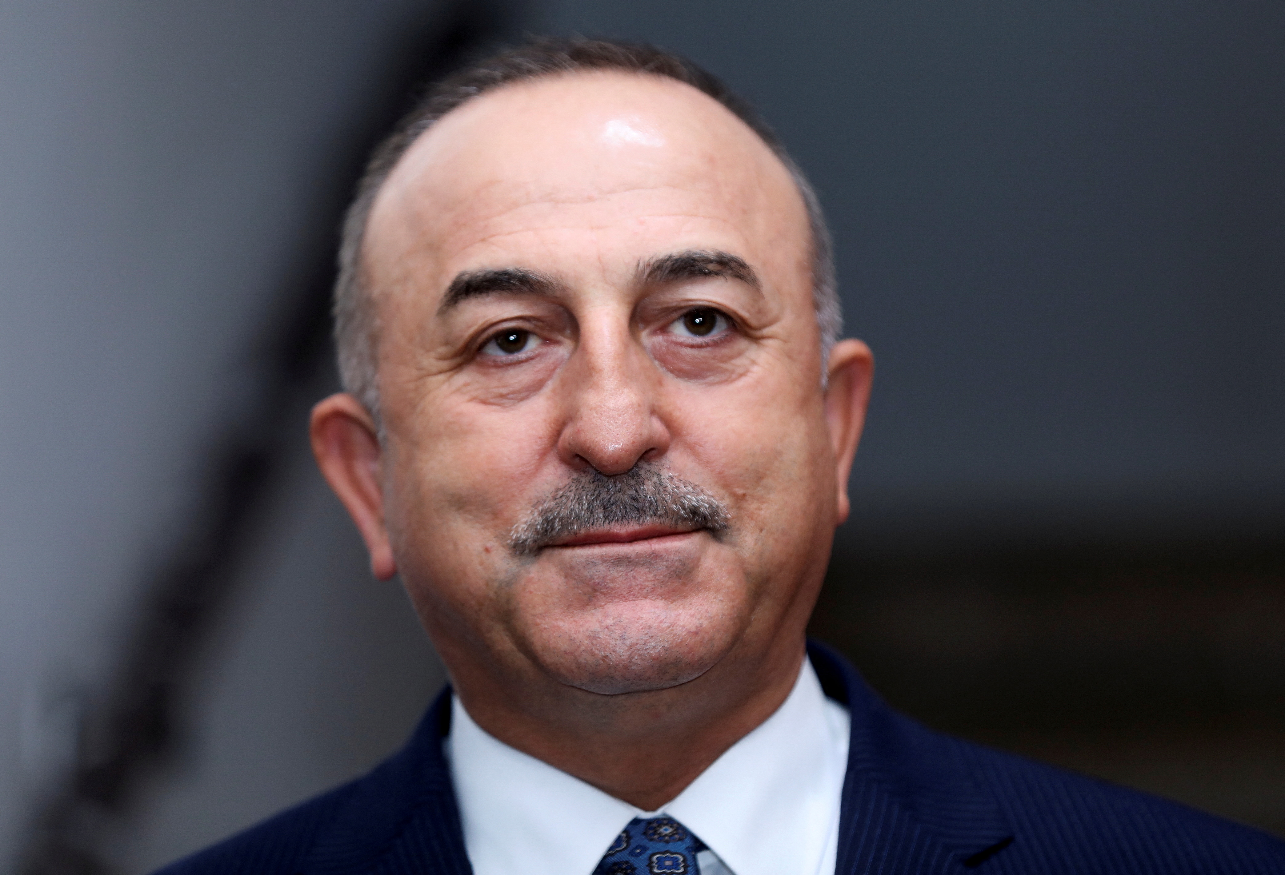 FILE PHOTO: Turkish Foreign Minister Mevlut Cavusoglu attends a news conference in Beirut
