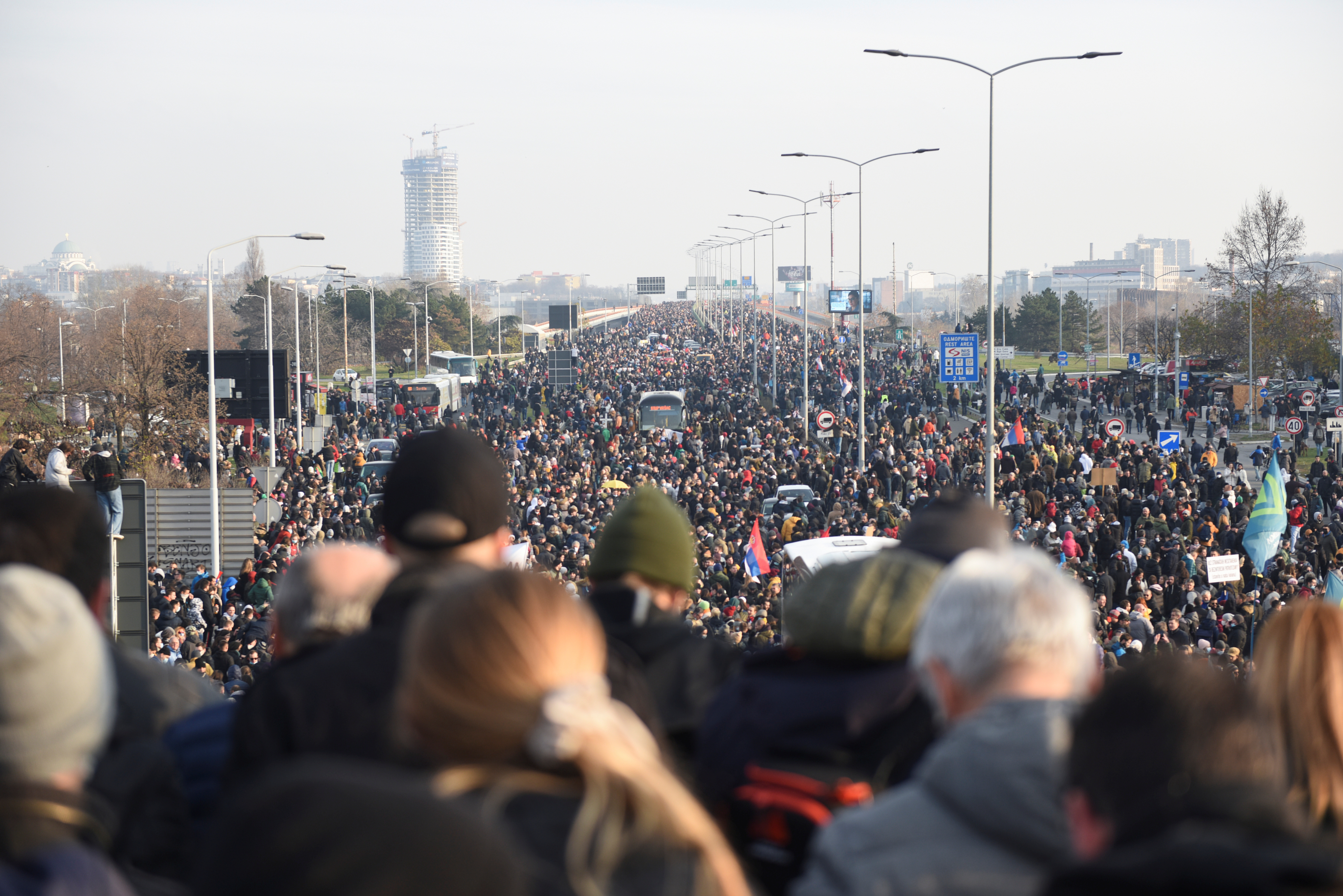 Serbian environmental activists protest against laws on referendum and expropriation in Belgrade