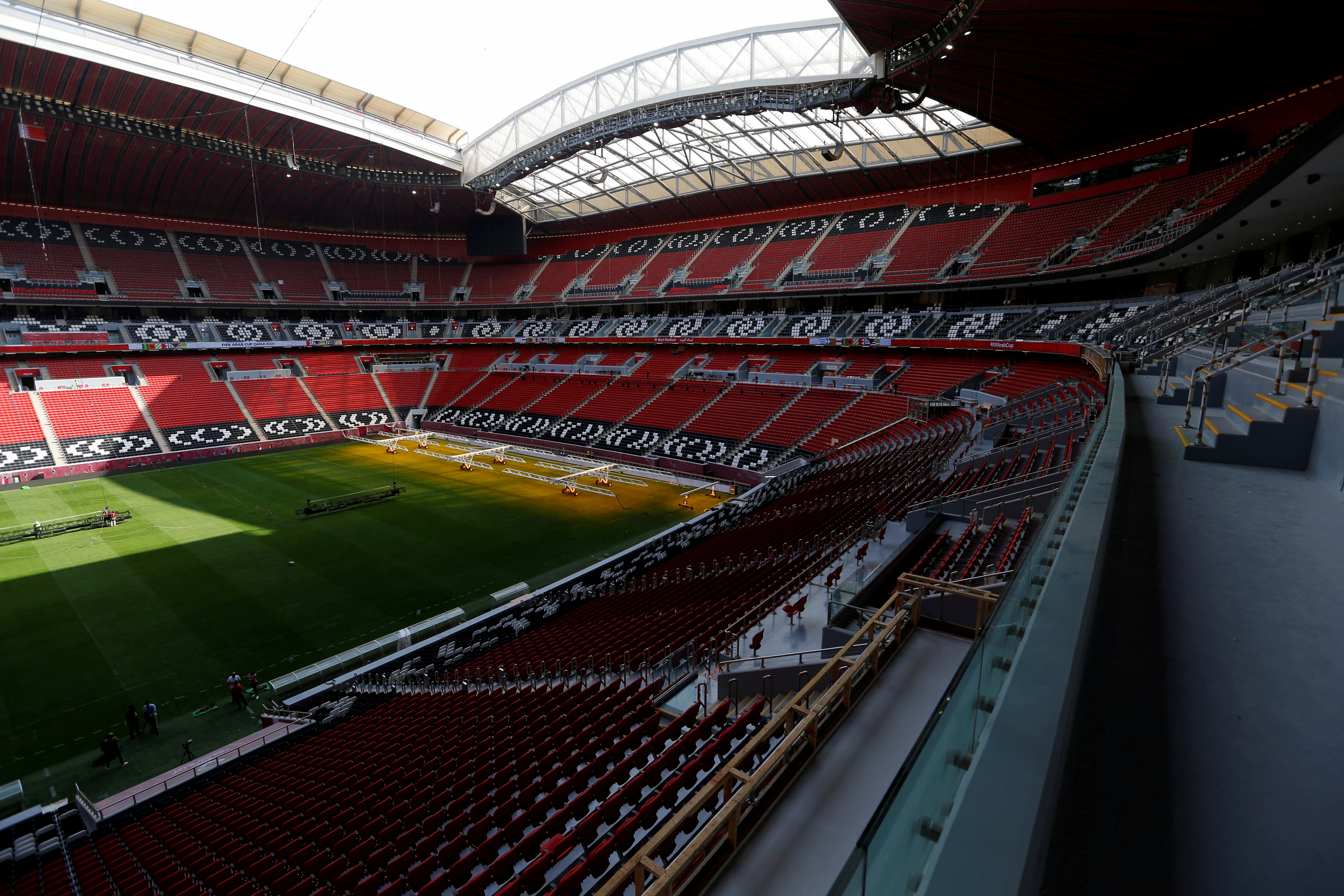 FILE PHOTO: General view of Al Bayt Stadium, one of the venues of the Qatar World Cup 2022, in Al Khor