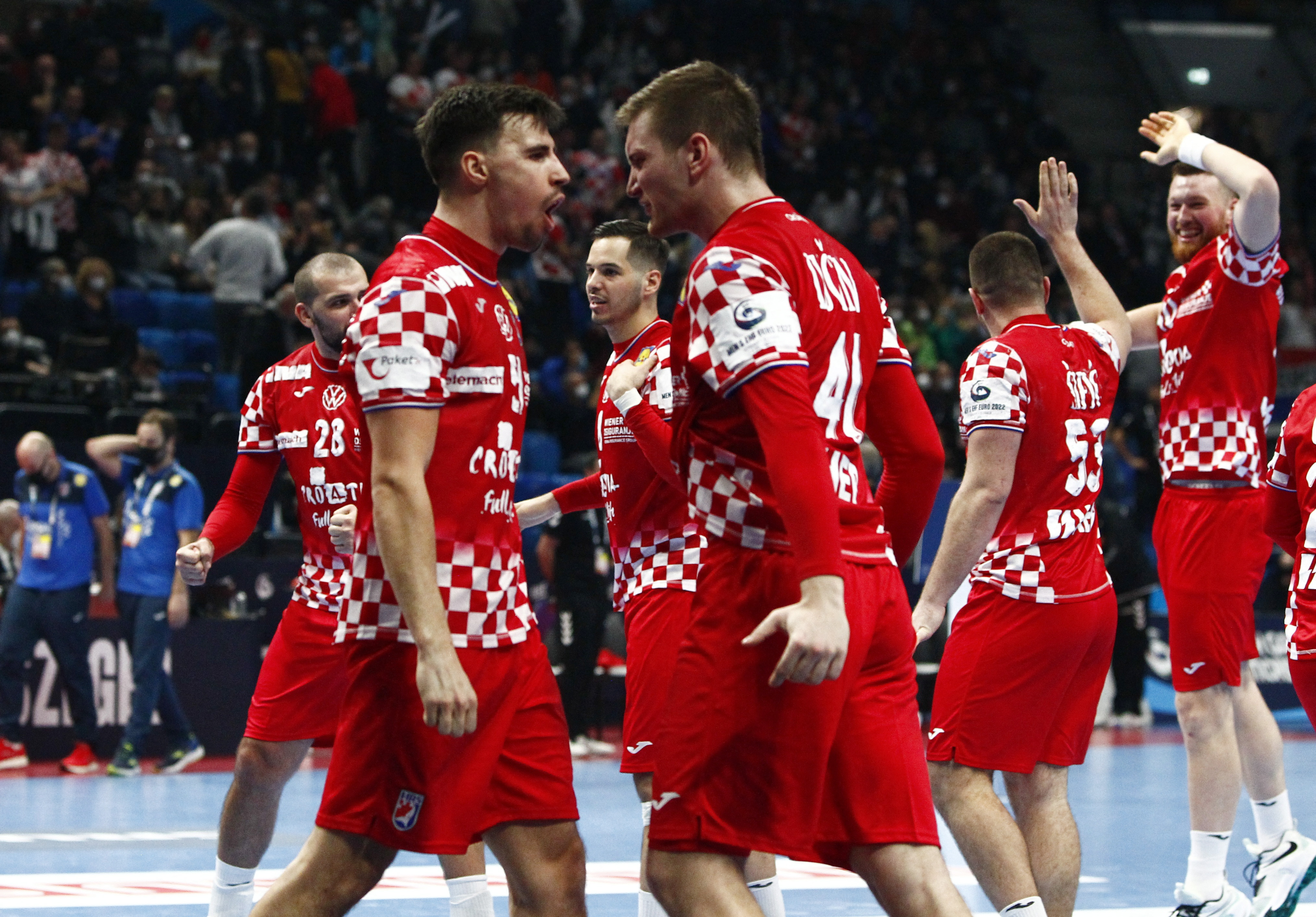 EHF 2022 Men's European Handball Championship - Group C - Croatia v Serbia
