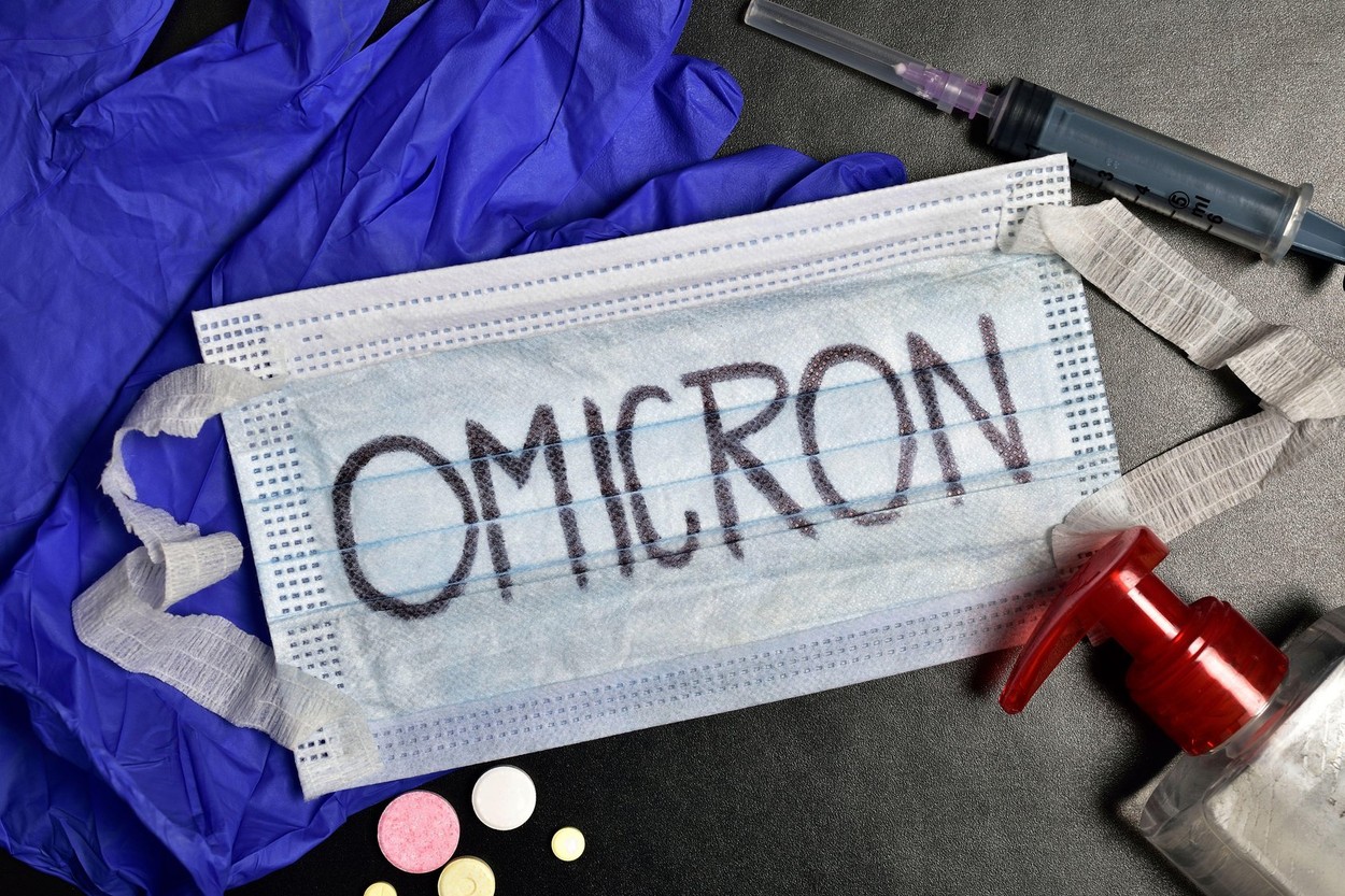 Omicron Face Mask with Sanitizer and Gloves
