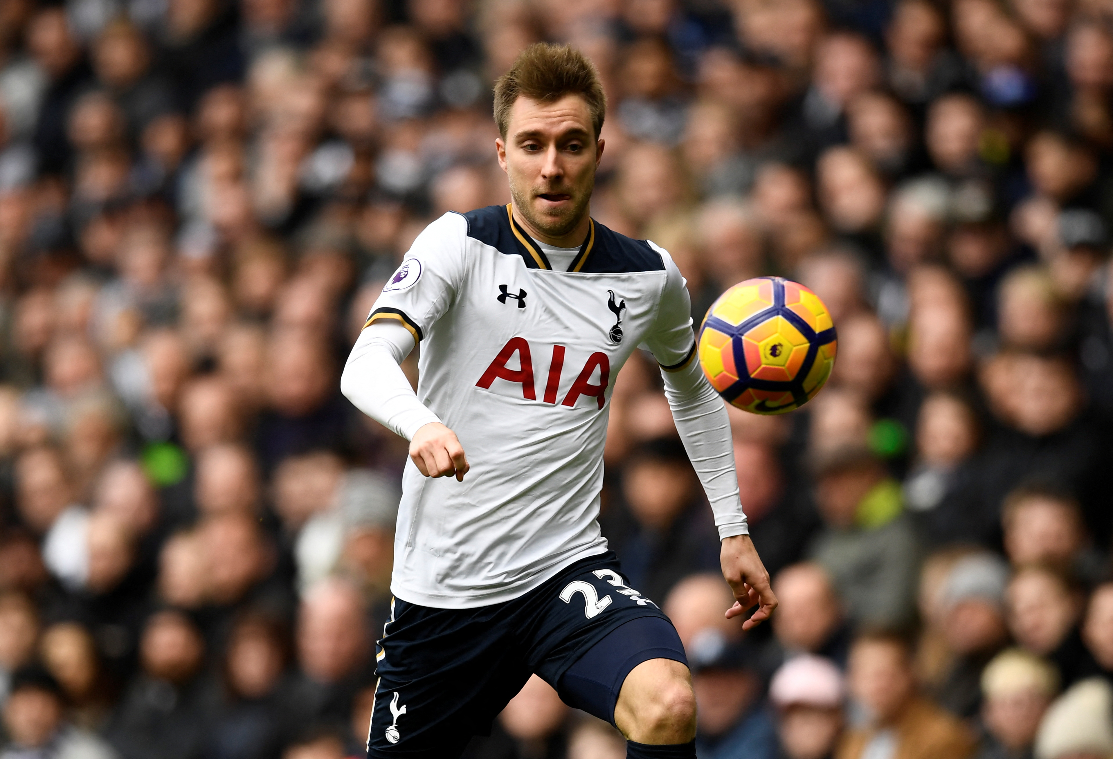 FILE PHOTO: Tottenham's Christian Eriksen in action