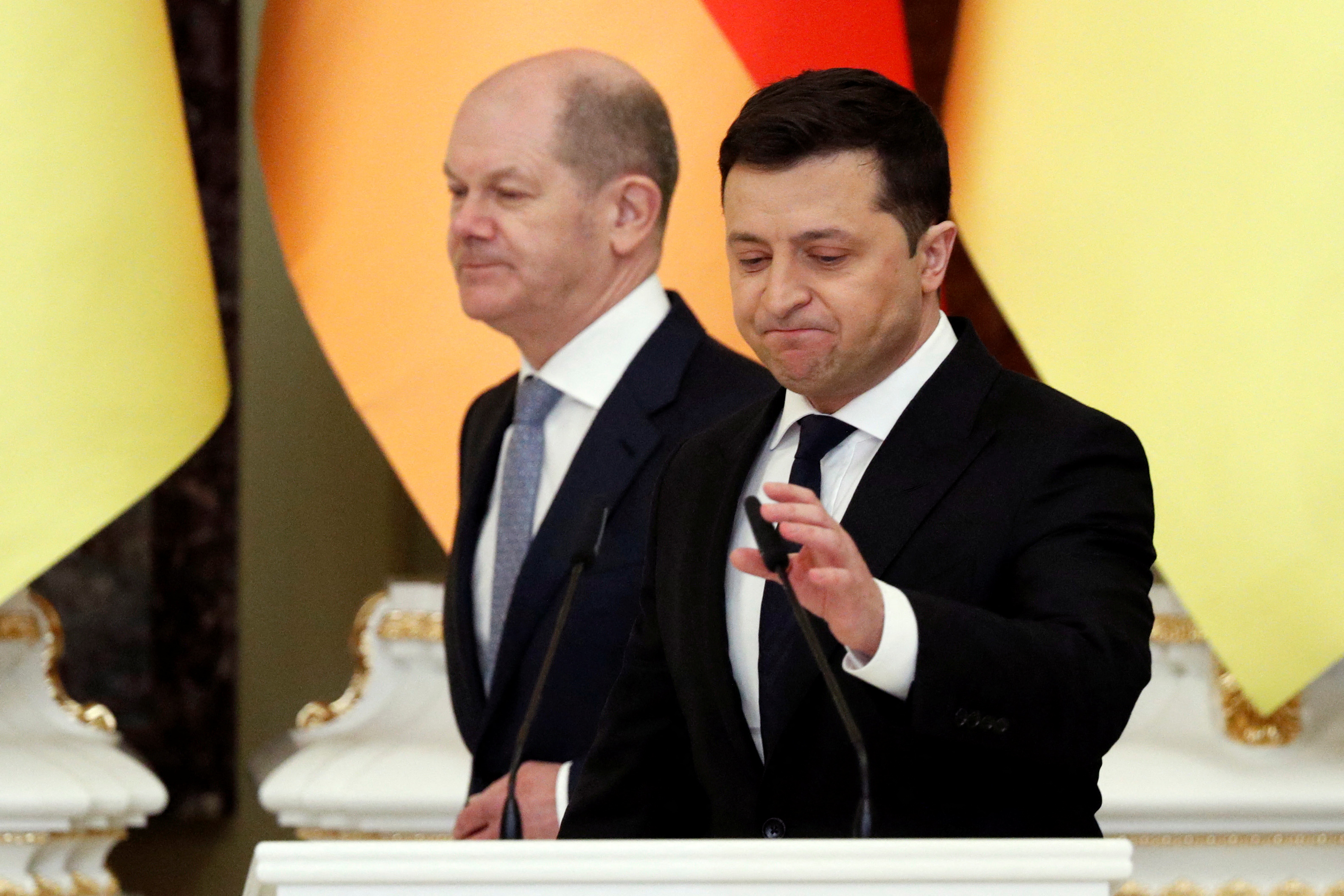 Olaf Scholz i Volodimir Zelenski