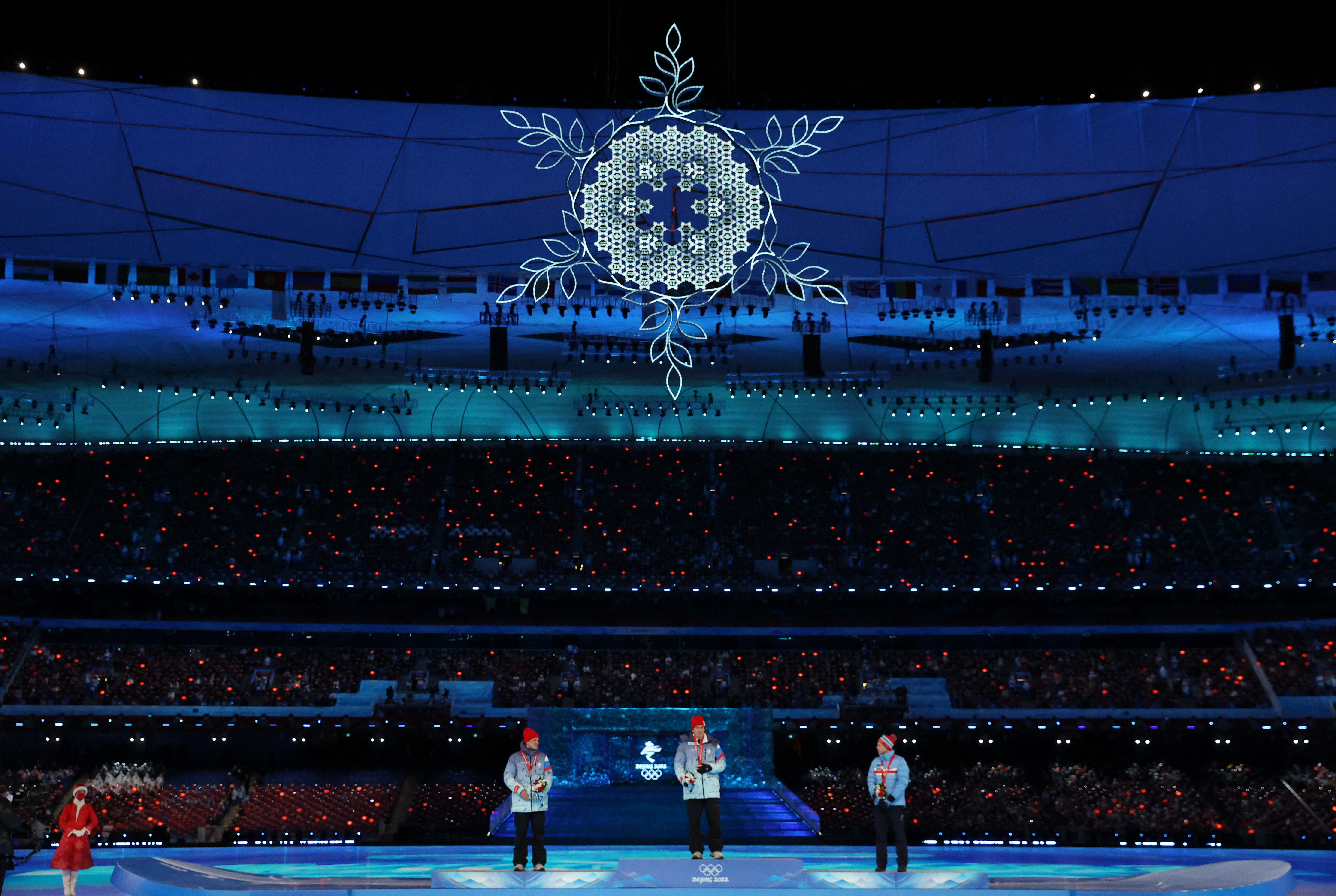 Victory Ceremony - Cross-Country Skiing - Men's 50km Mass Start Free