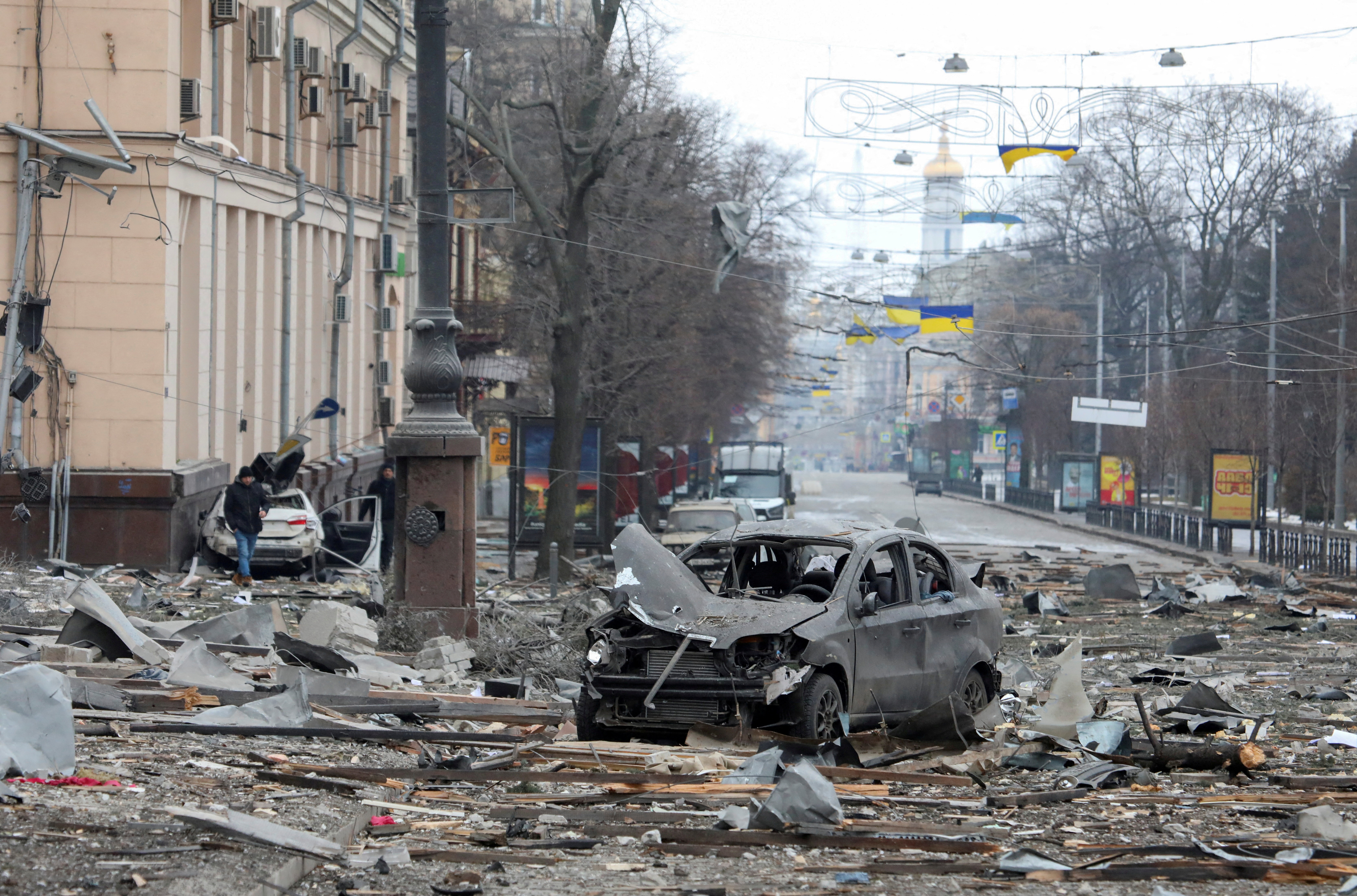 ukrajina harkiv harkov FILE PHOTO: A view shows the damaged regional administration building in Kharkiv