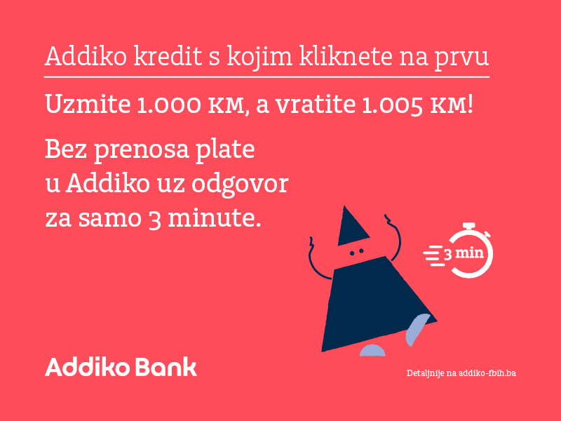 Addiko kredit s kojim kliknete na prvu