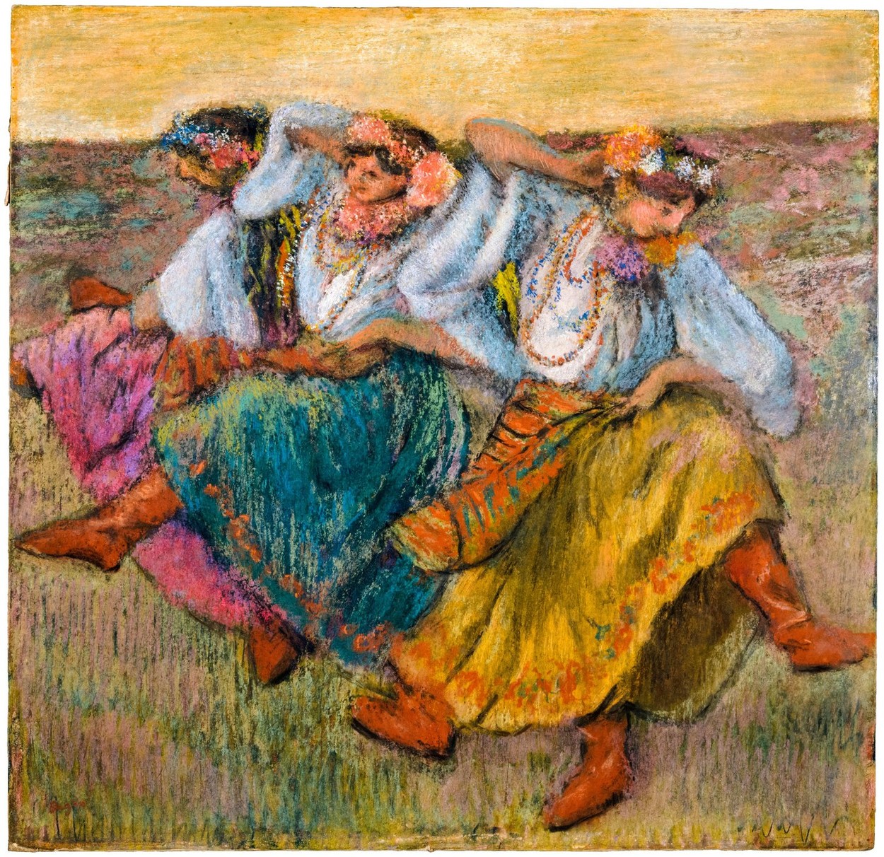 Edgar Degas, Russian Dancers, pastel drawing, 1899