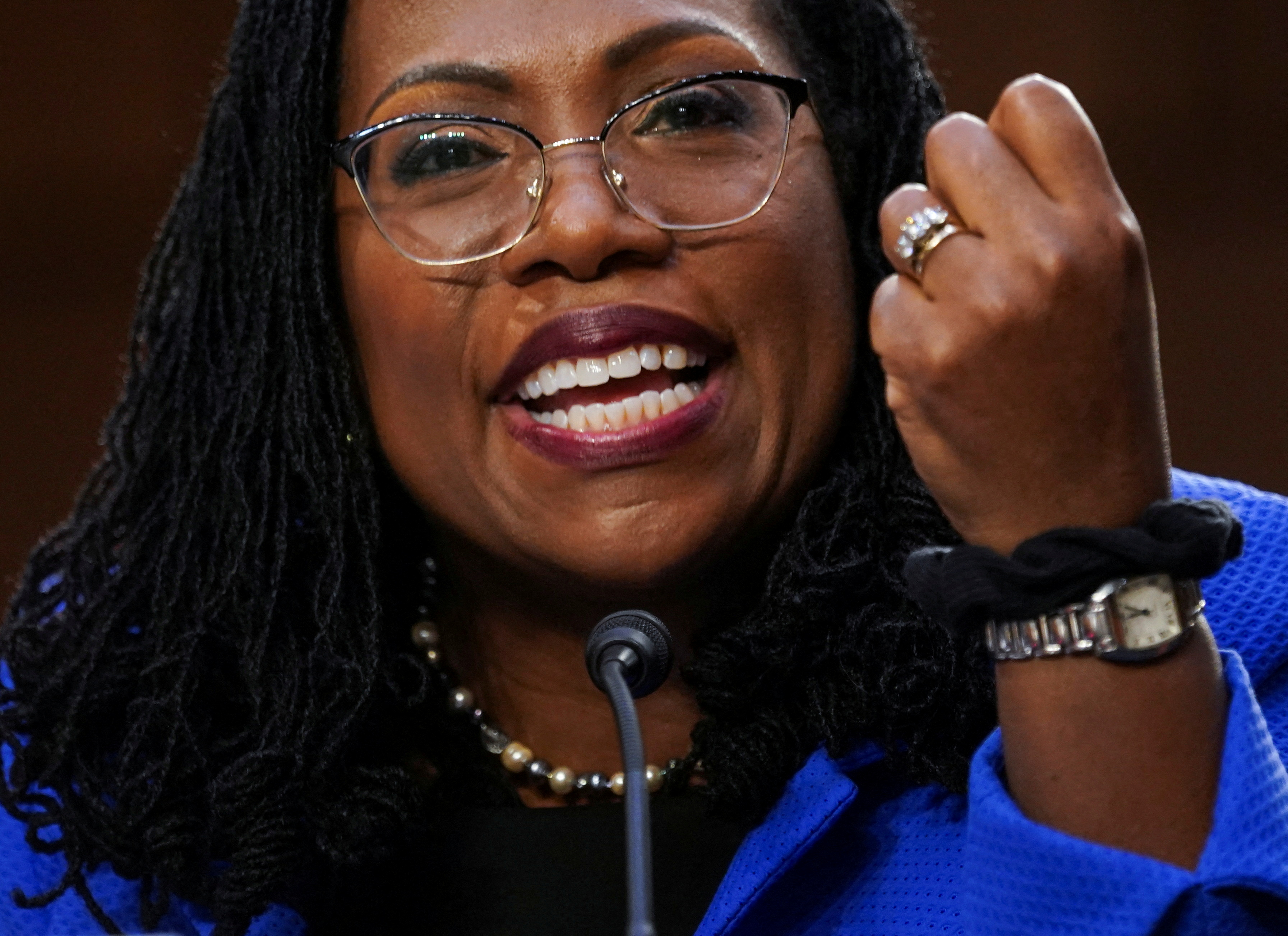 FILE PHOTO: U.S. Senate Judiciary Committee holds hearing on Judge Ketanji Brown Jackson's nomination to the Supreme Court on Capitol Hill in Washington