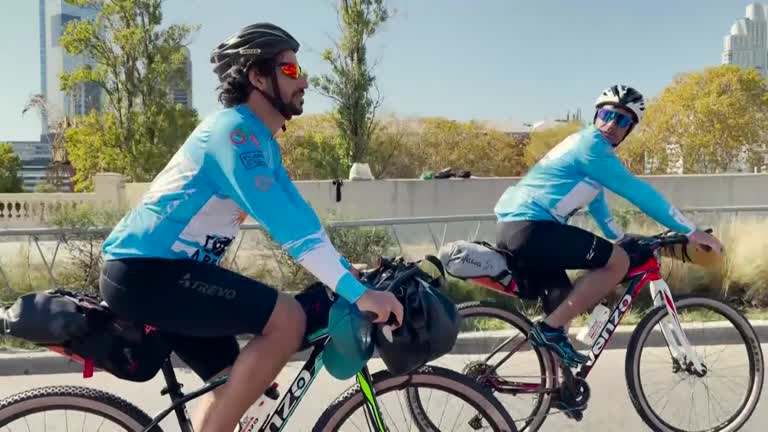 Four Argentine friends plan to pedal from the south of Africa to Qatar to attend 2022 World Cup