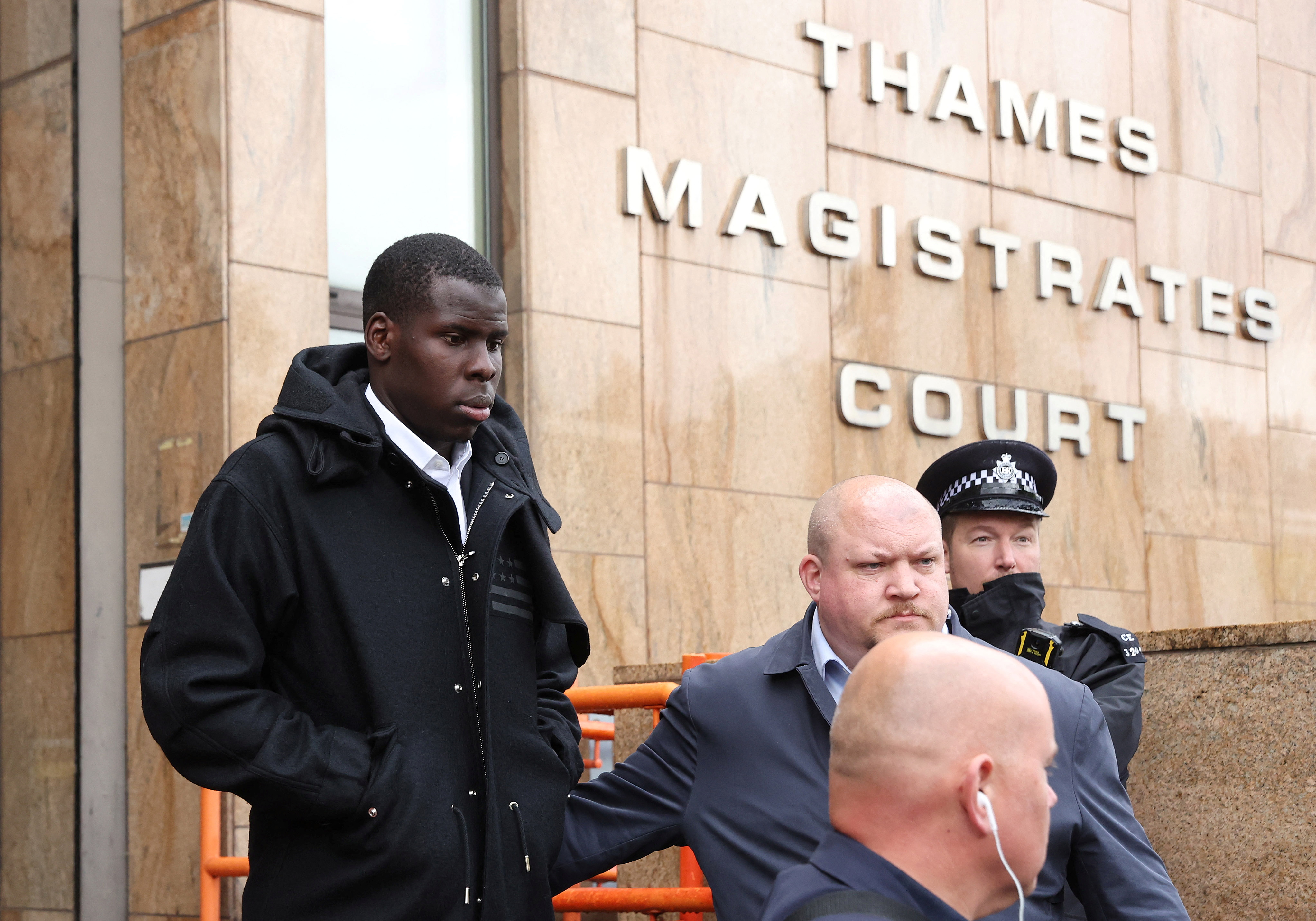 West Ham United's Zouma leaves Thames Magistrates Court in London