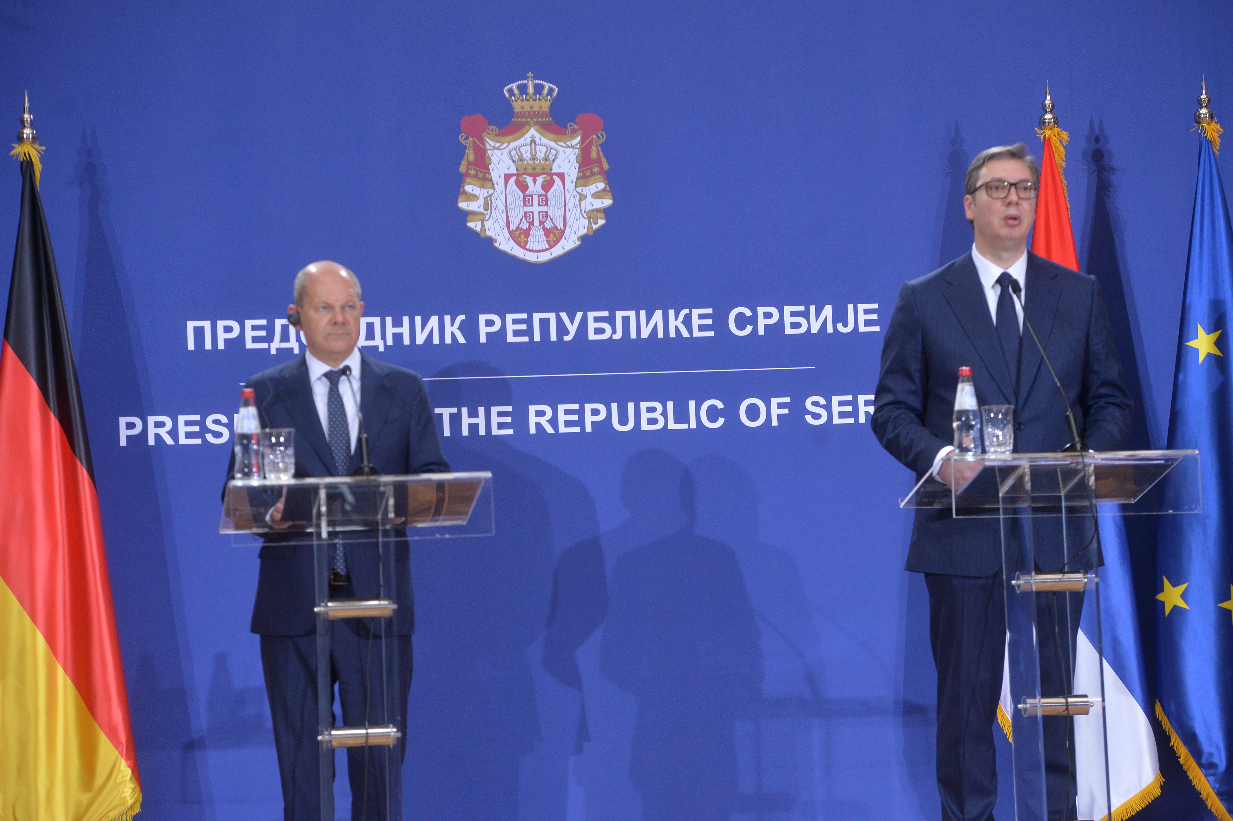 Olaf Scholz i Aleksandar Vučić