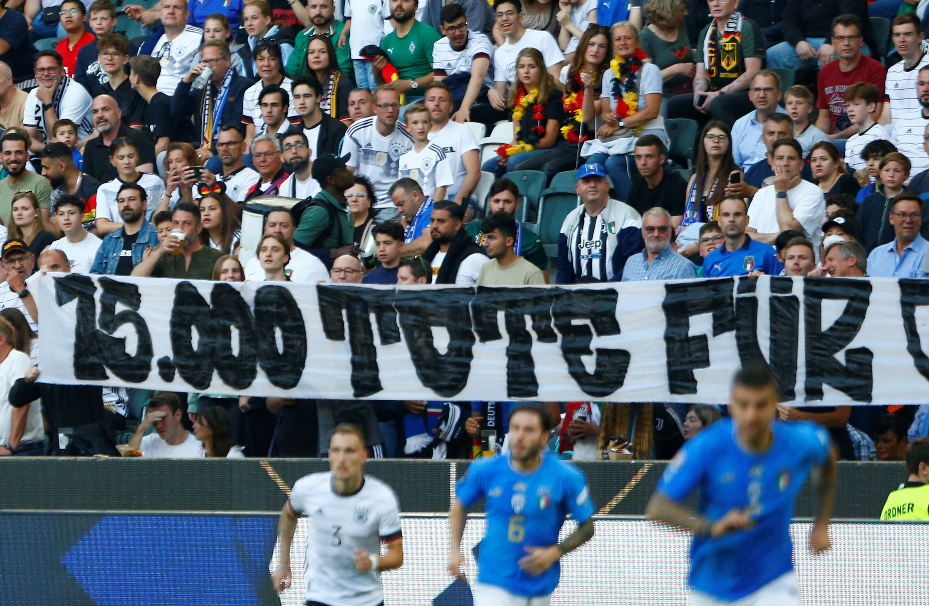 Fan protest during UEFA Nations League - Group C - Germany v Italy