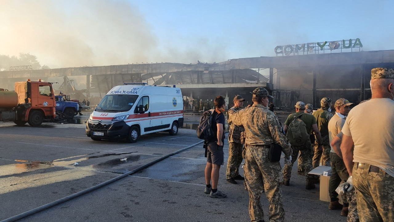 Russia's attack on Ukraine continues, in Kremenchuk