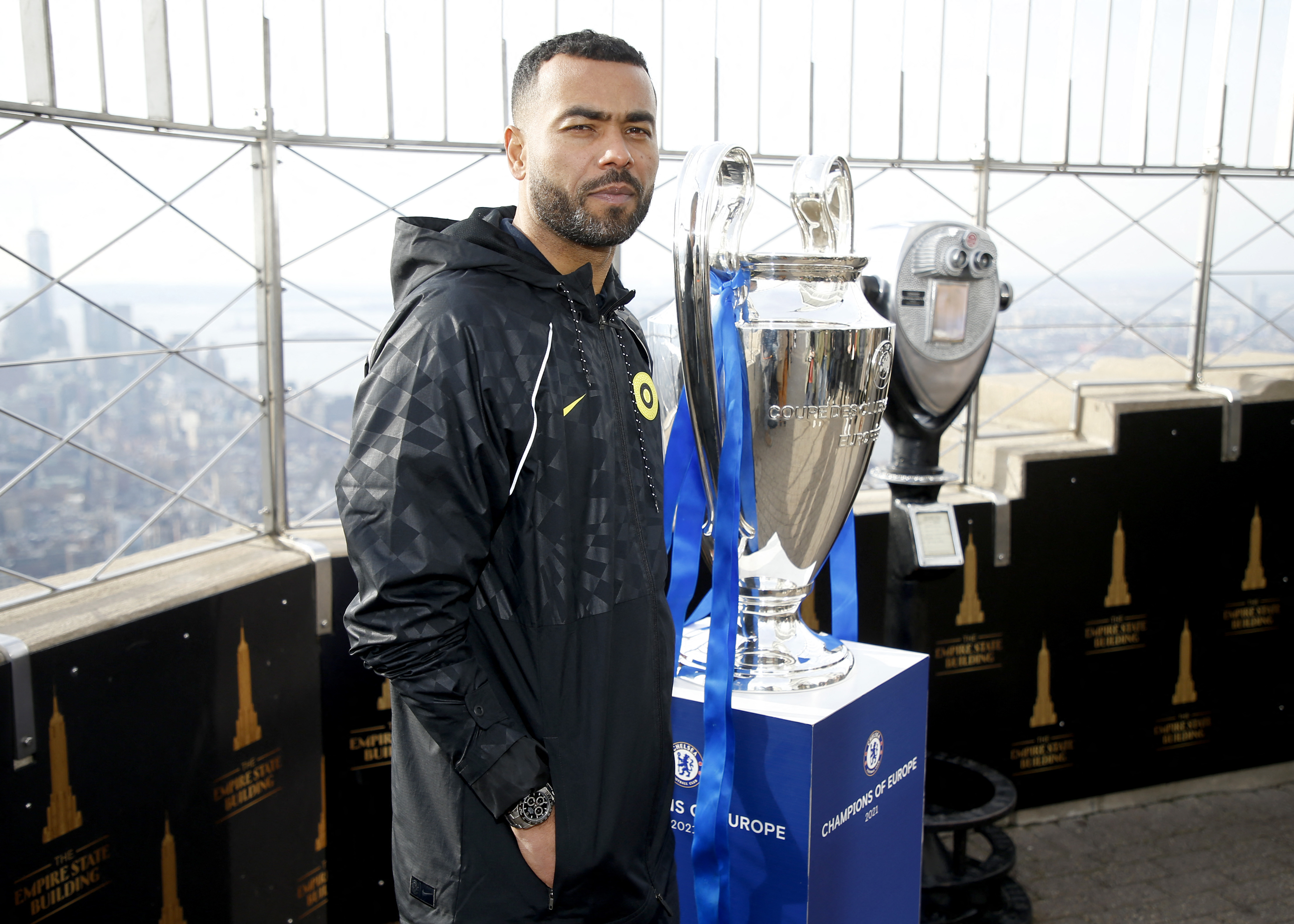 Empire State Building to Host Soccer Legend Ashley Cole with the Champions League Trophy