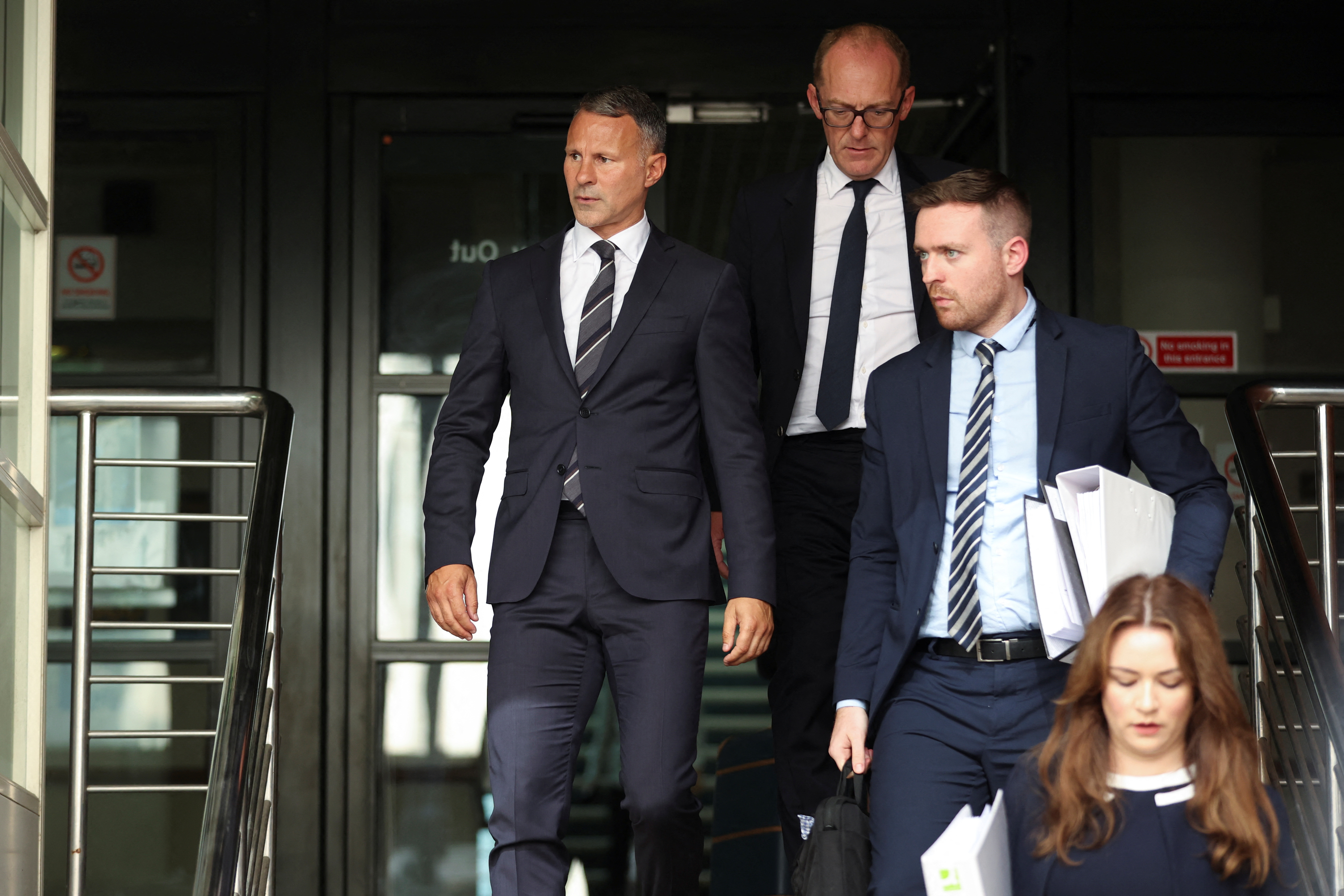 Former Manchester United footballer Giggs leaves court in Manchester