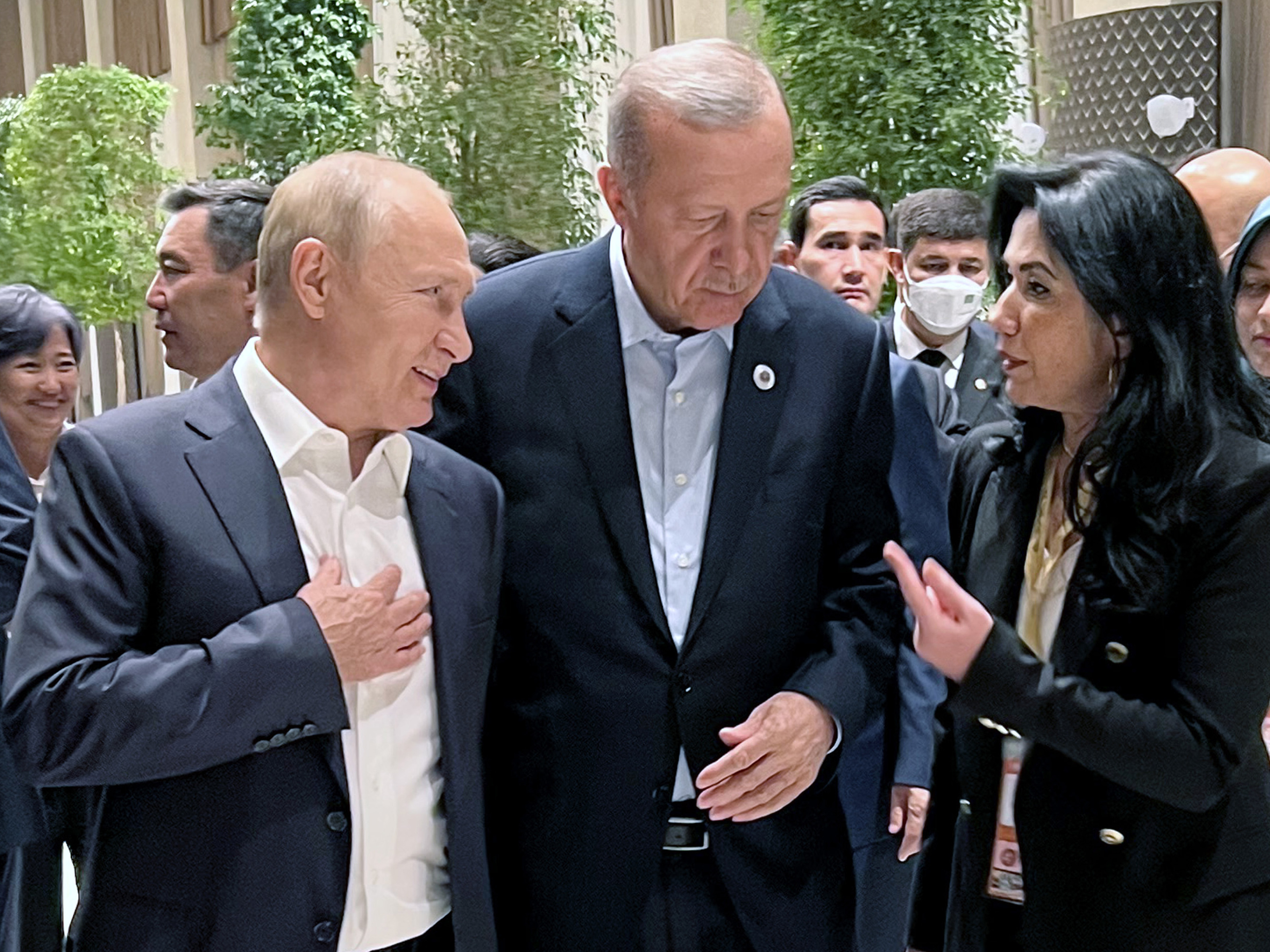 Turkish President Recep Tayyip Erdogan in Uzbekistan