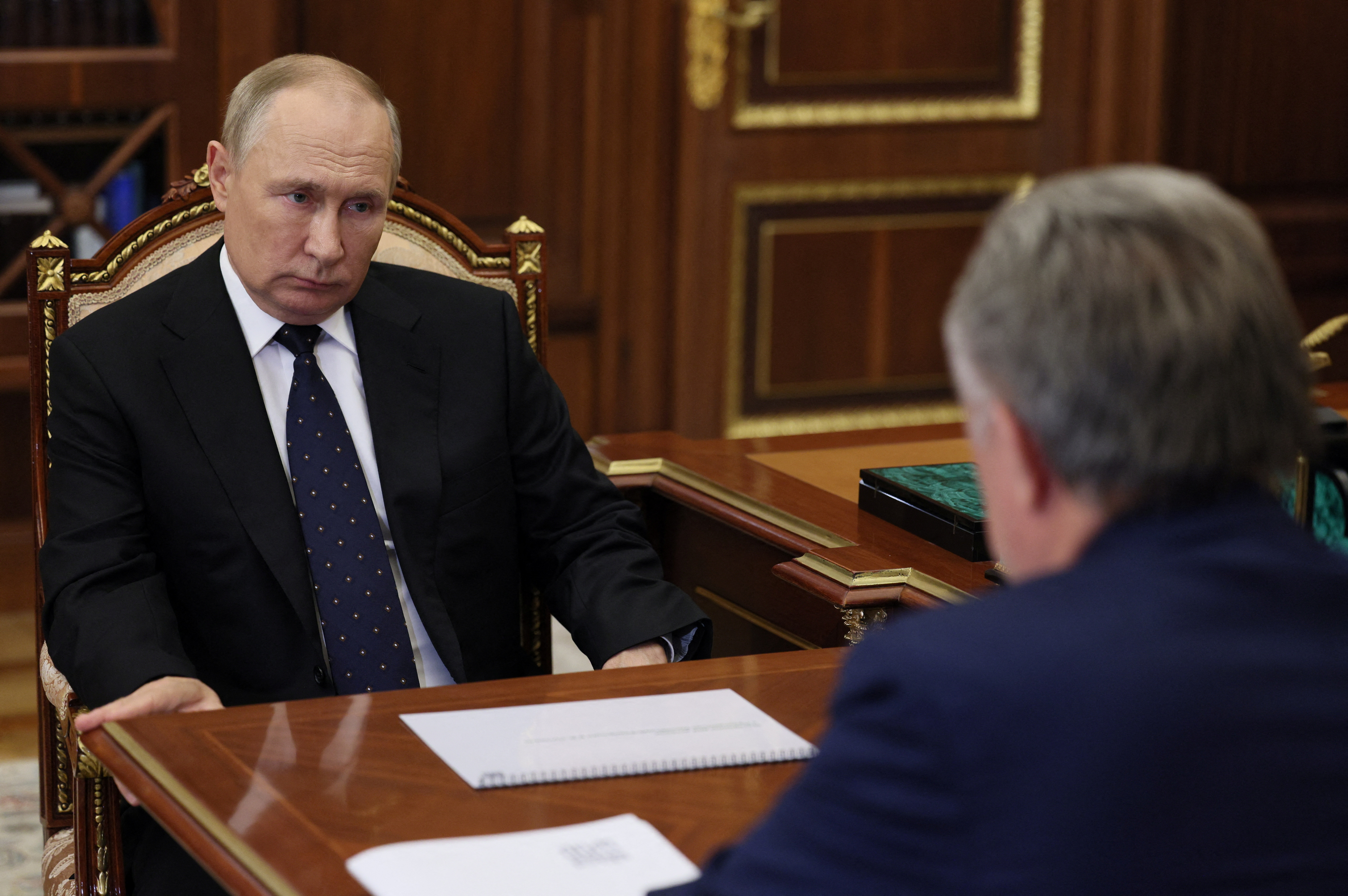 Russian President Vladimir Putin meets with DOM.RF Foundation CEO Vitaly Mutko in Moscow