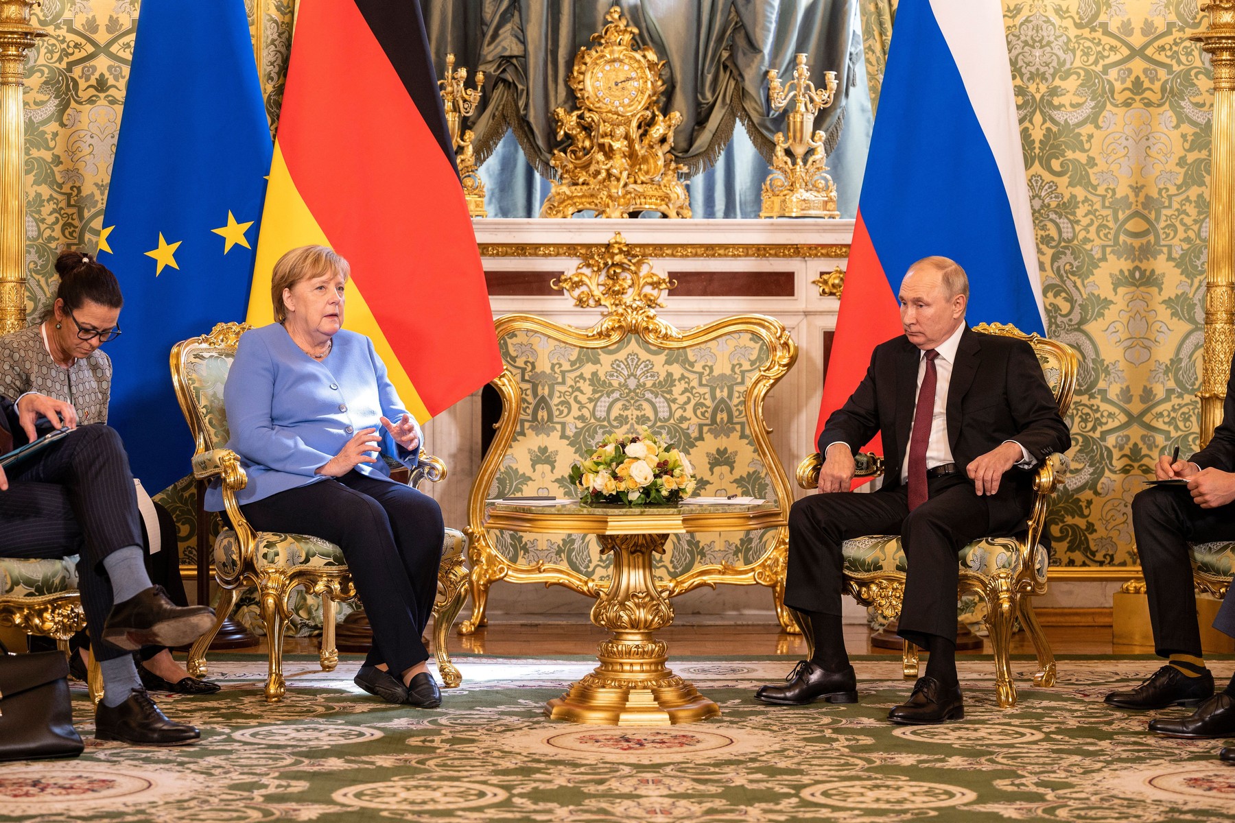 Chancellor Angela Merkel visit to Moscow, Russia - 20 Aug 2021