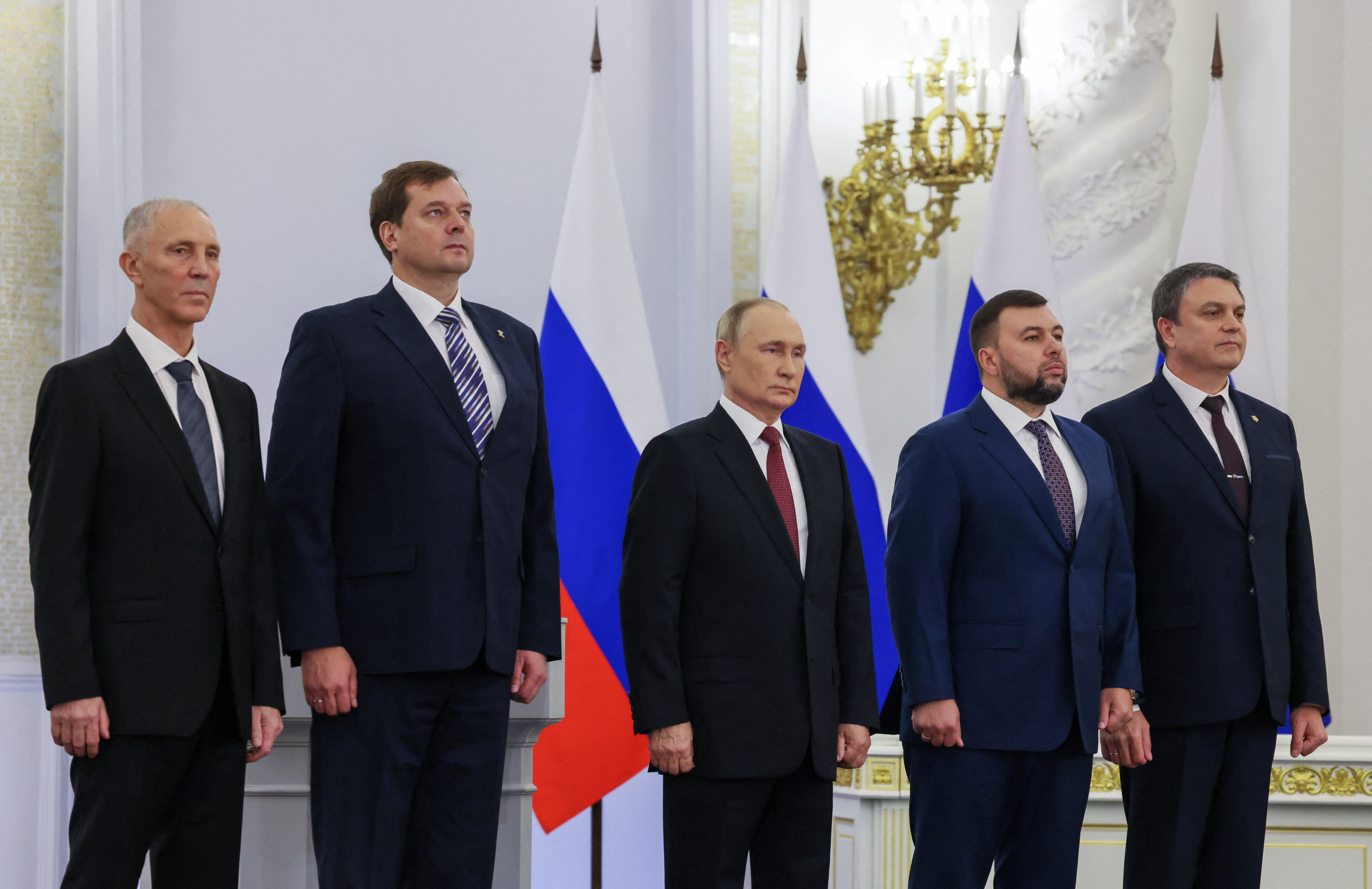 Ceremony to declare Russia's annexation of four Ukrainian territories held in Moscow