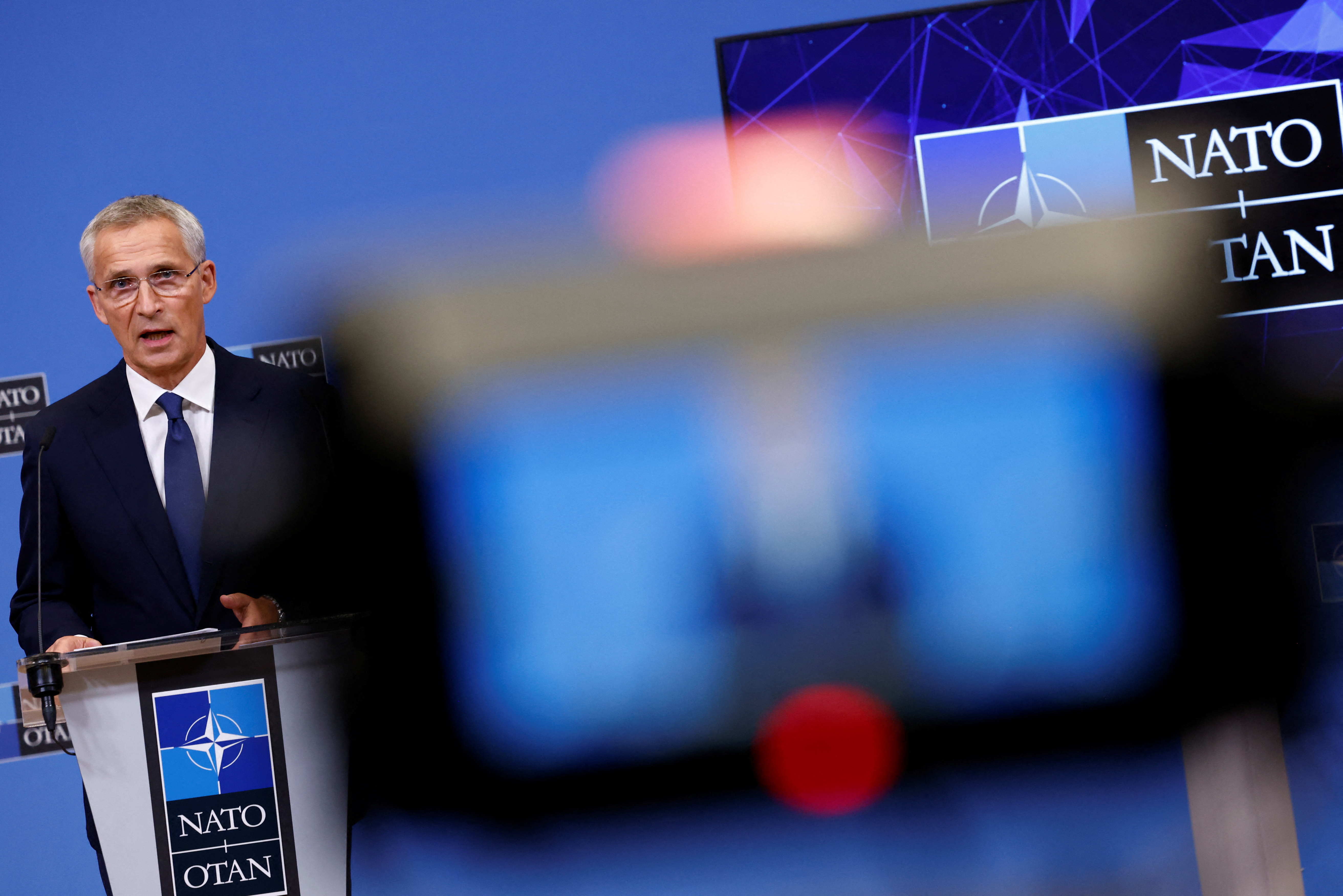 NATO Secretary General Stoltenberg holds news conference, in Brussels